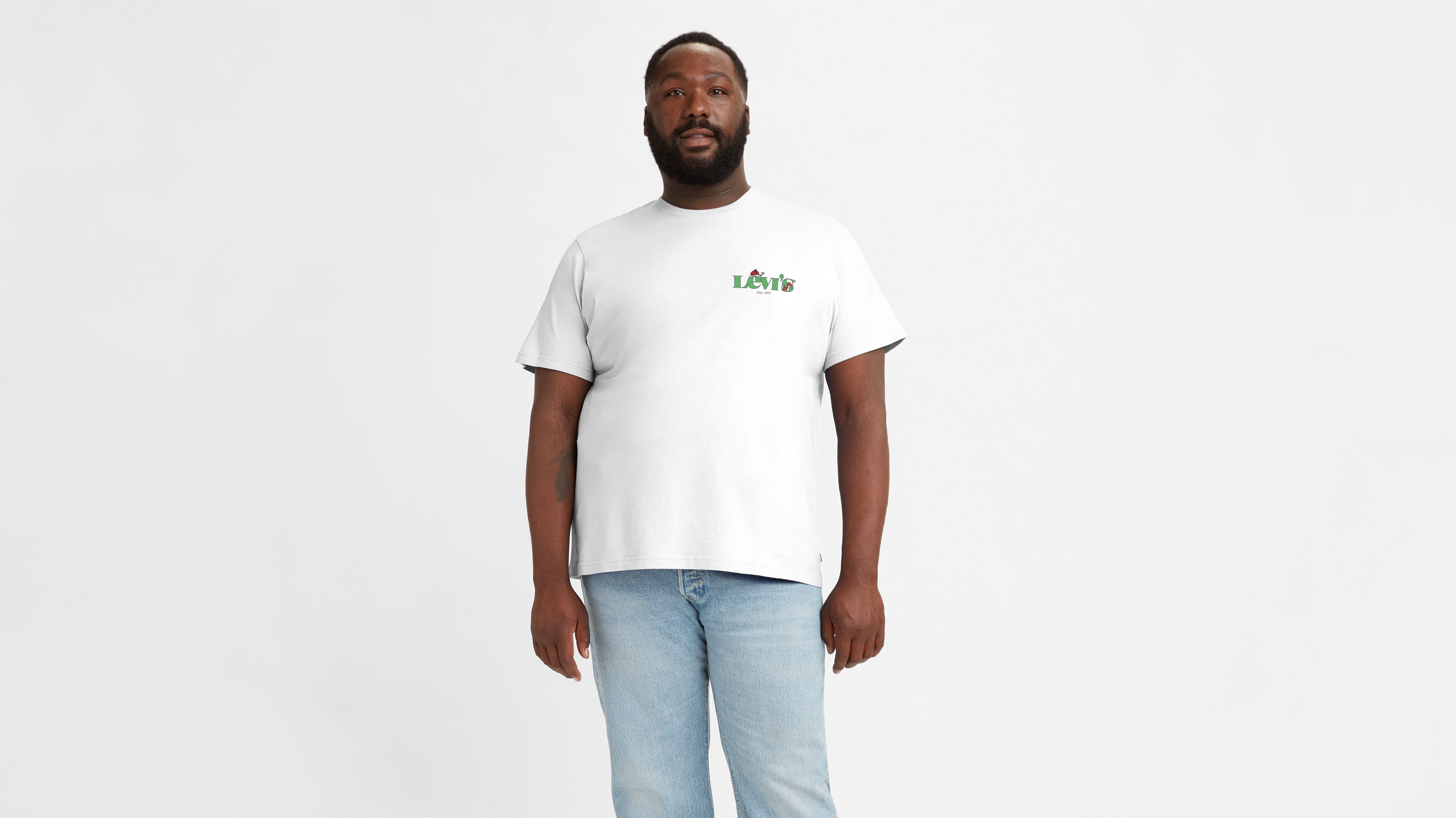Tee-shirt blanc logo Levi's collection Big & Tall homme grande