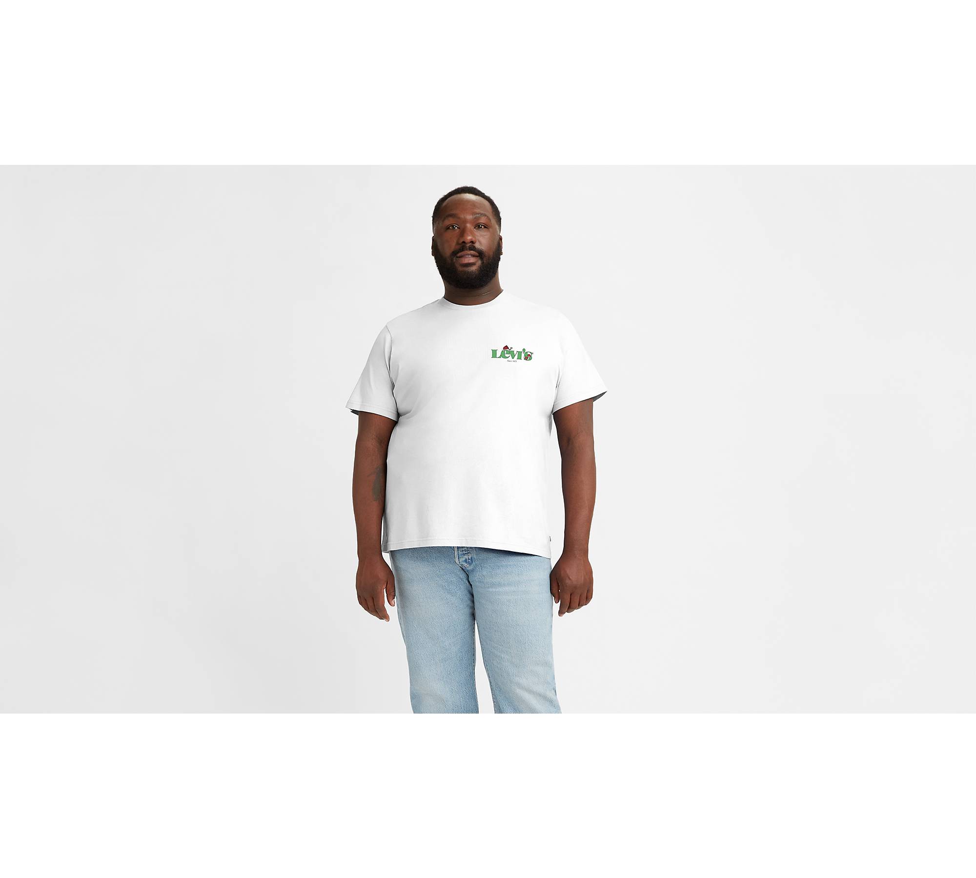 T-Shirt Levis Relaxed Fit Poster Blanc Homme