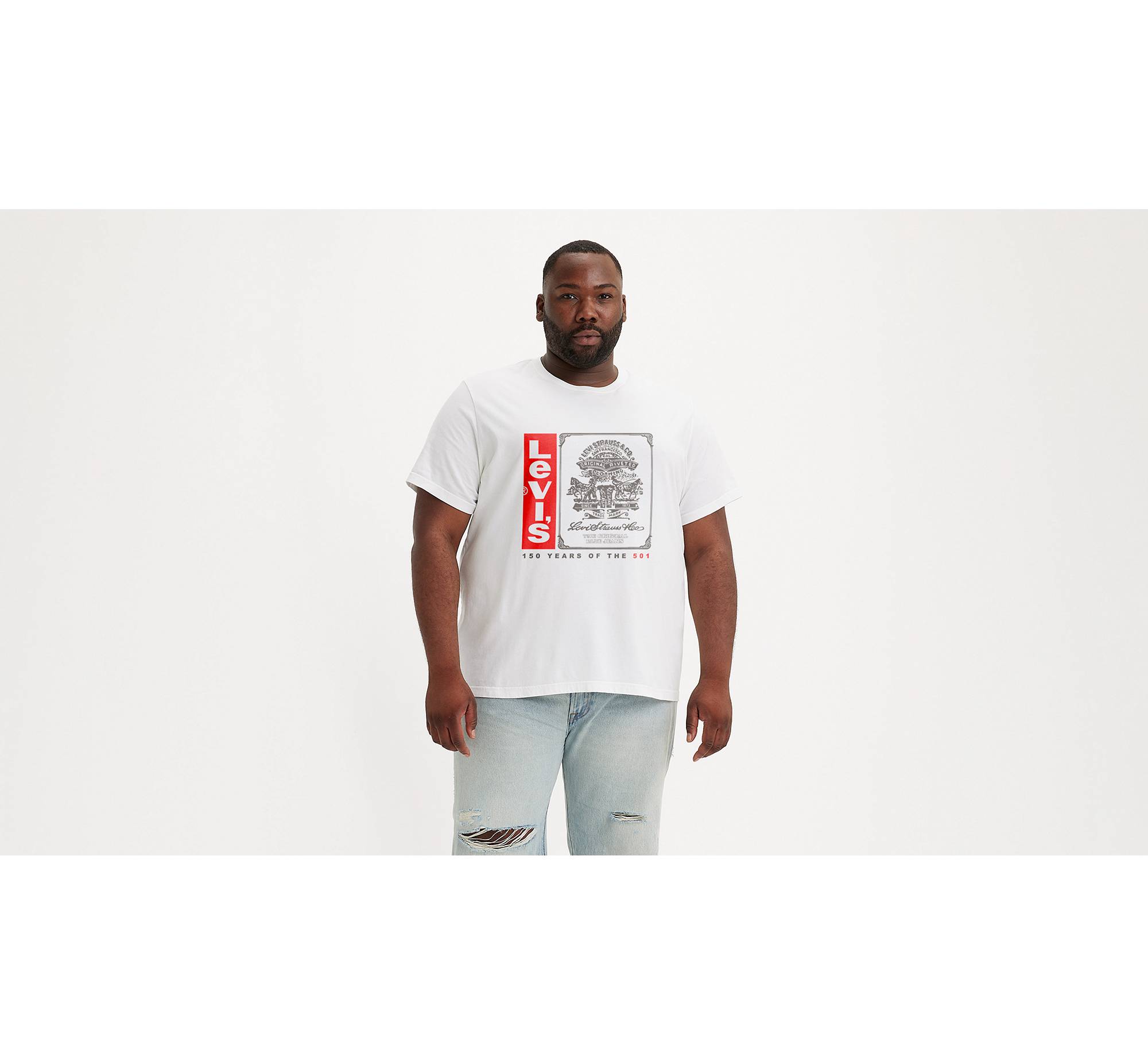 Relaxed Fit Tee (big & Tall) - White | Levi's® AD