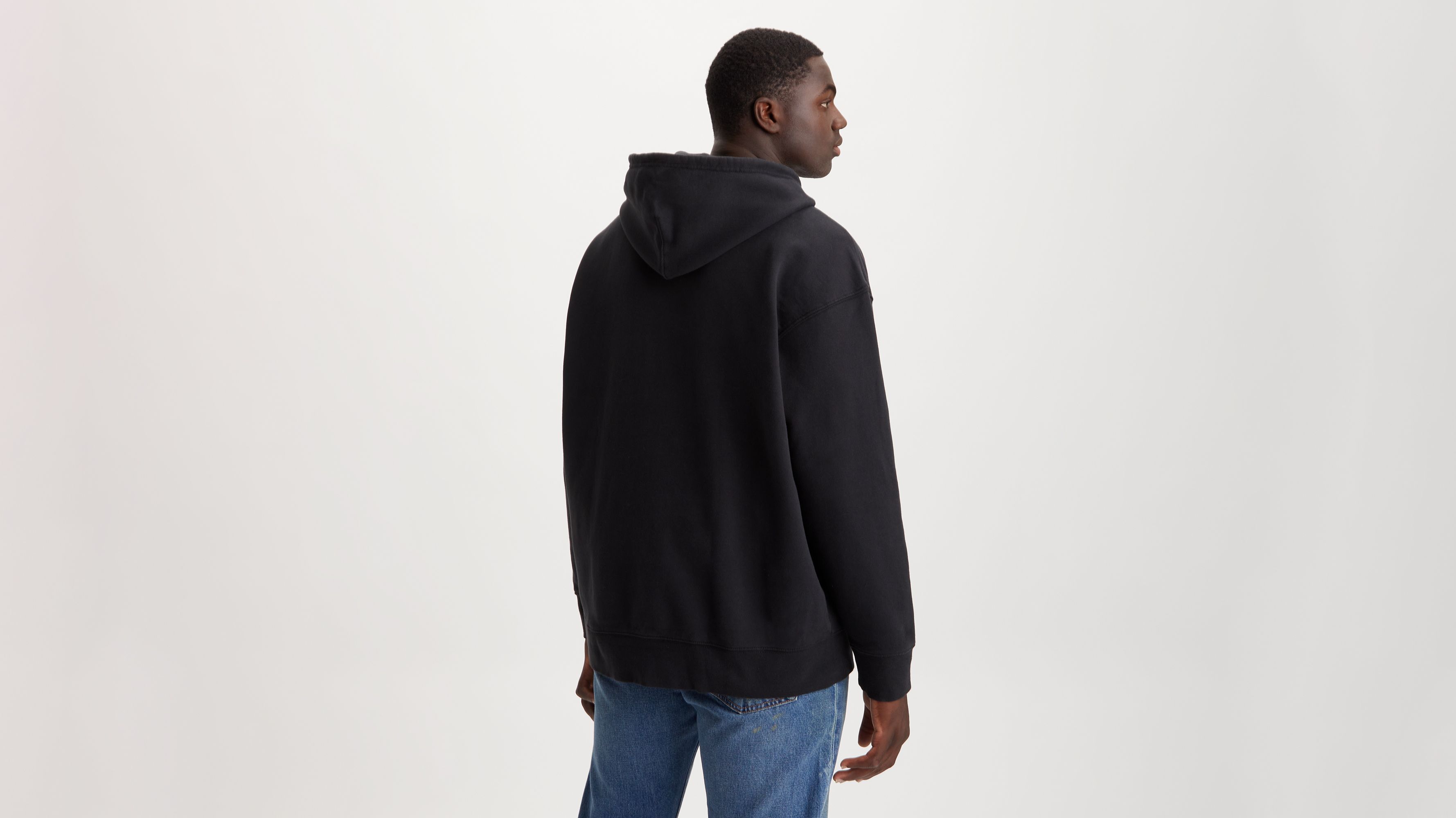 Shop black big hoodie Online