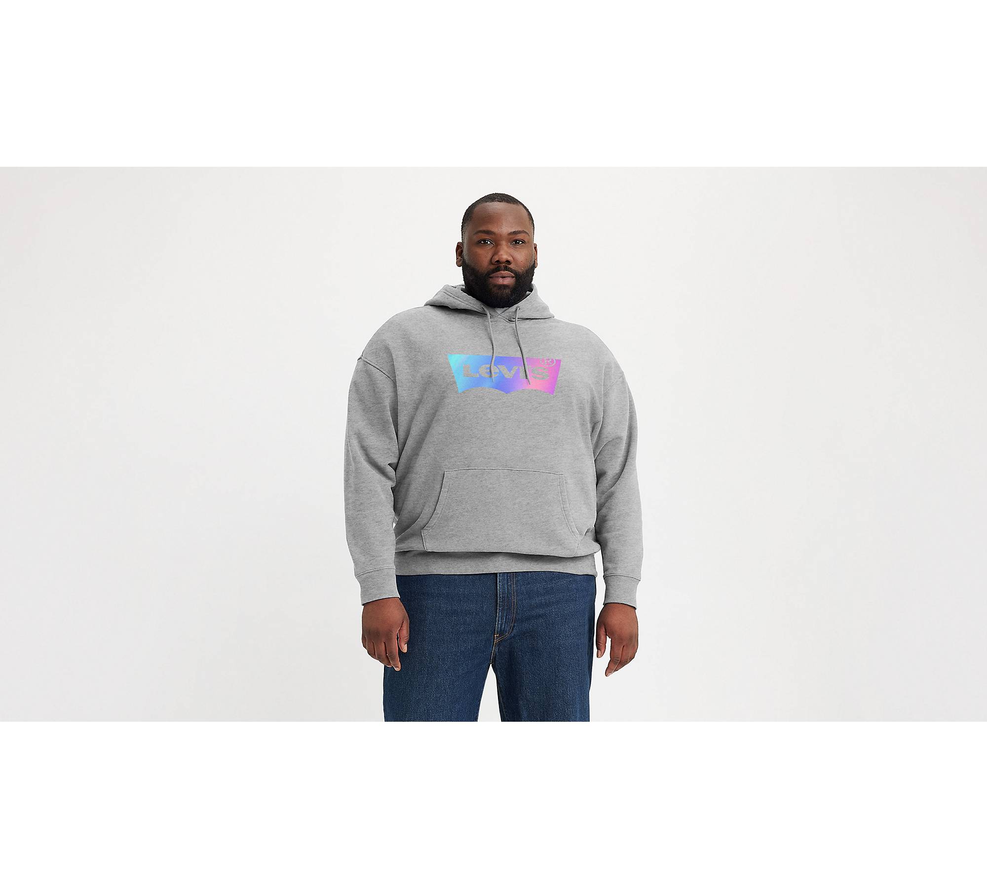 Relaxed Graphic Hoodie Sweatshirt - Grey