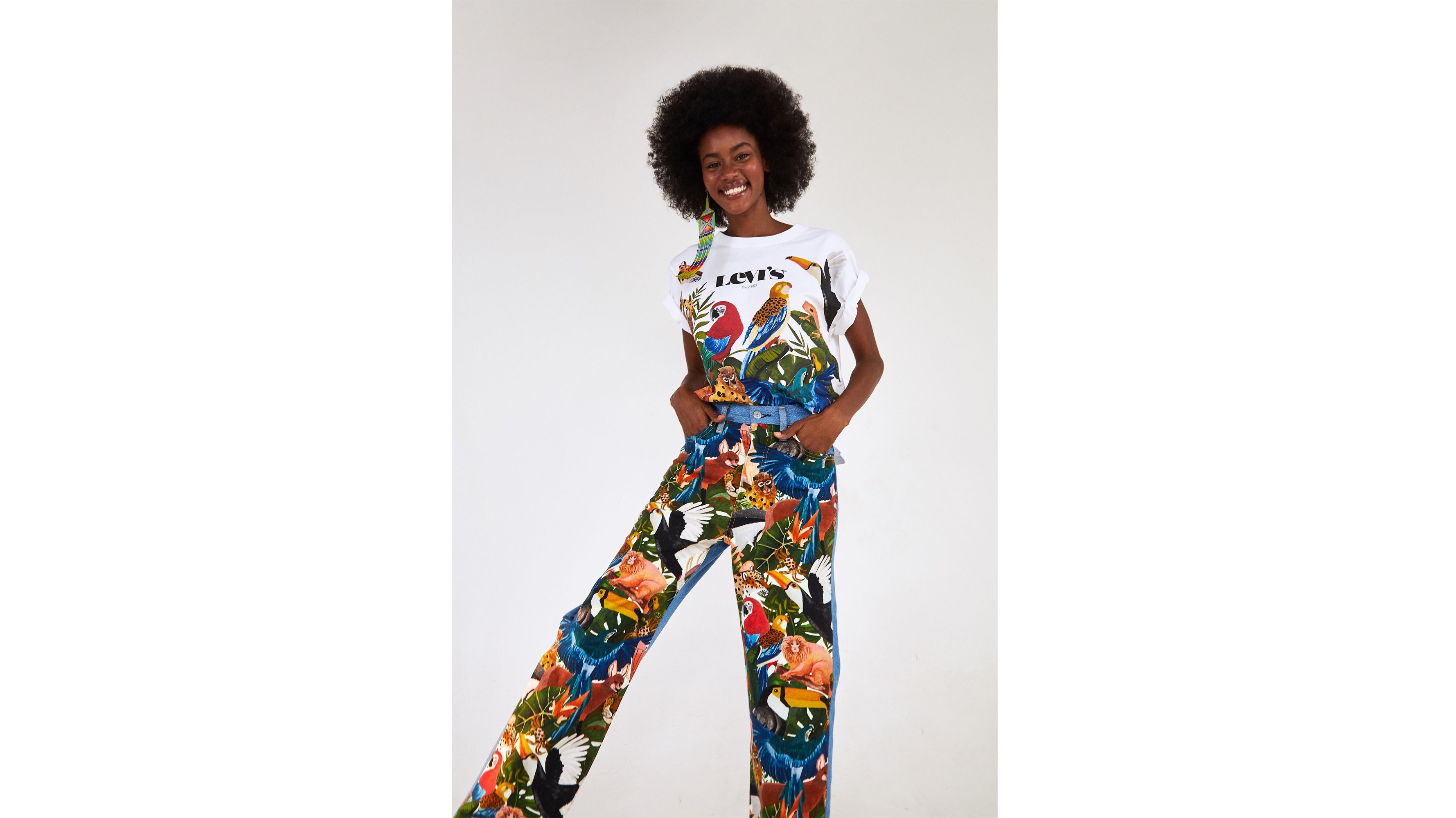 Levi's® X Farm Ribcage Cropped Women's Jeans - Medium Wash