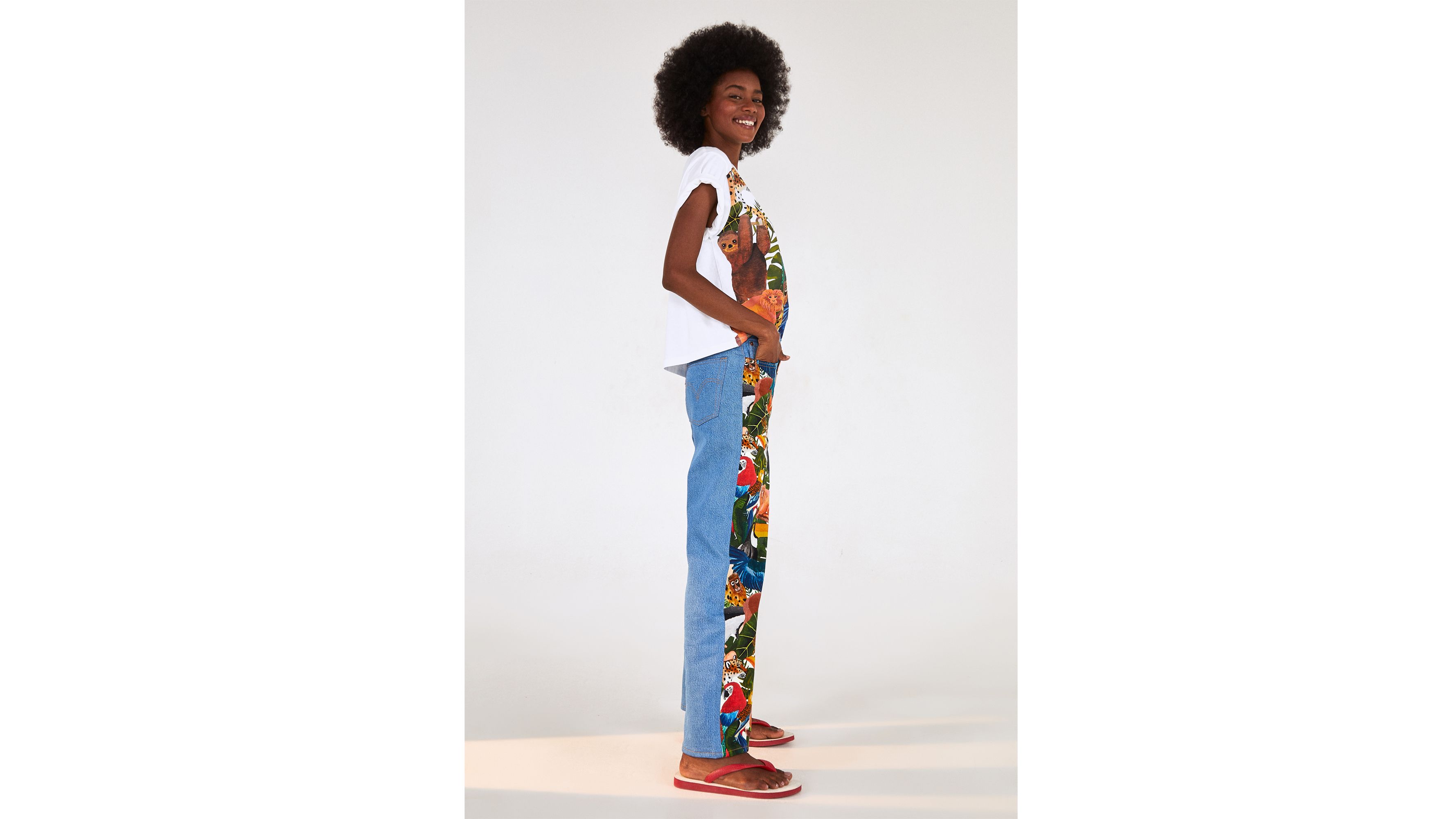 Levi's® X Farm Ribcage Cropped Women's Jeans - Medium Wash