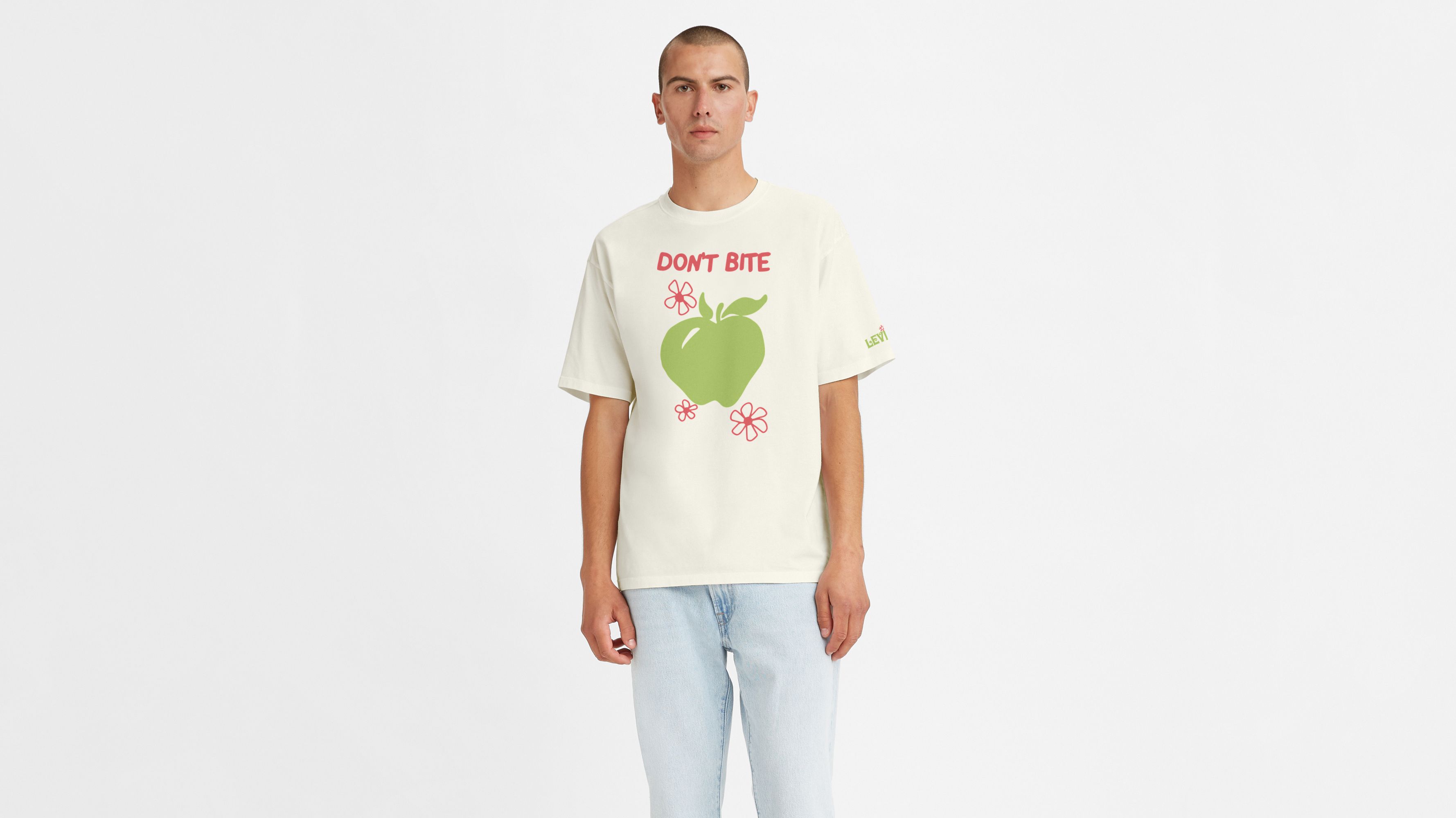 VINTAGE FIT GRAPHIC TEE DON'T BITE EGRET 1