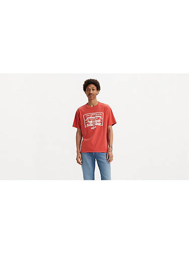 리바이스 Levi Vintage Fit Graphic T-shirt,Baked Apple - Red