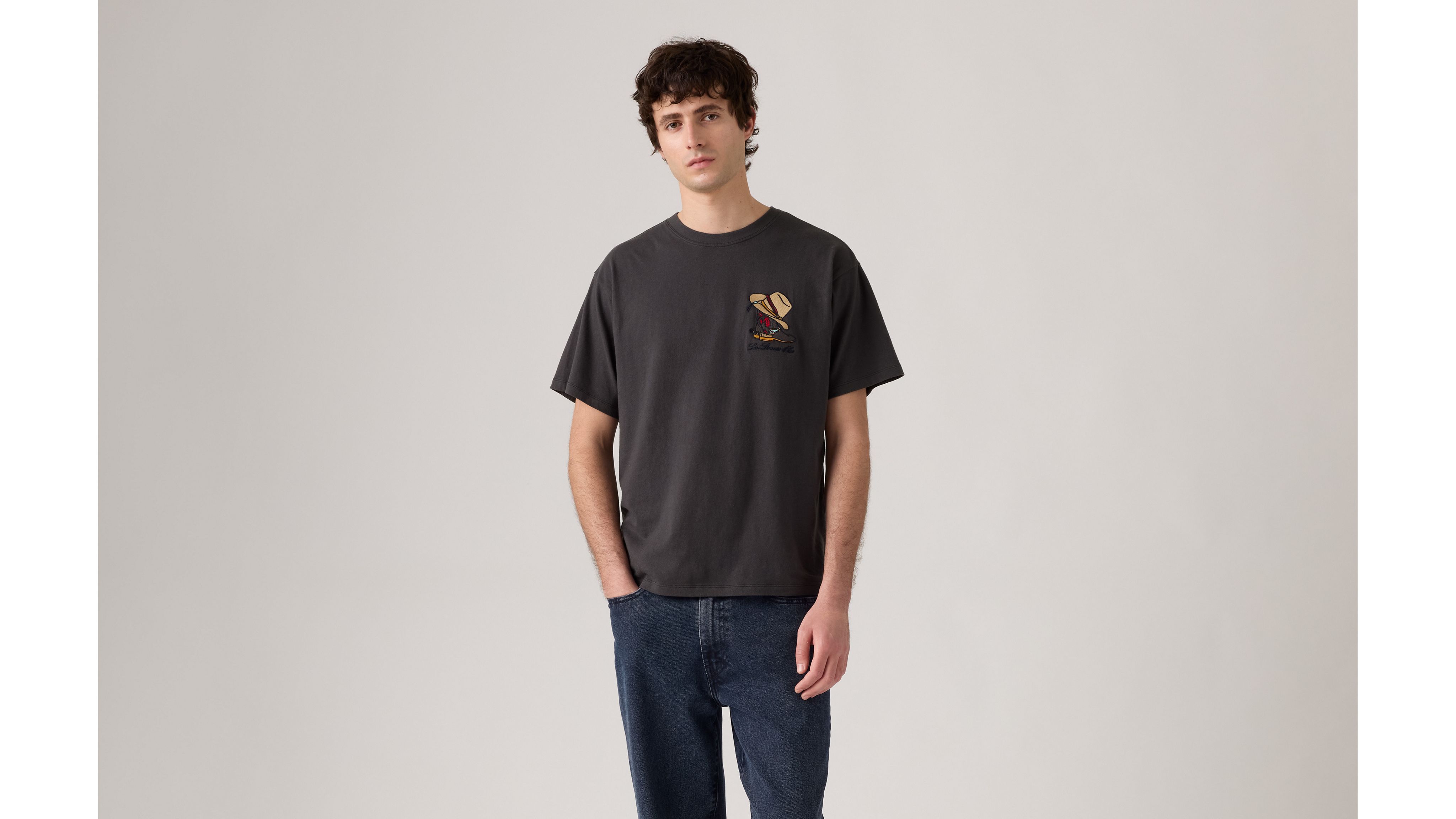 Vintage Fit T-Shirt mit Grafik 2