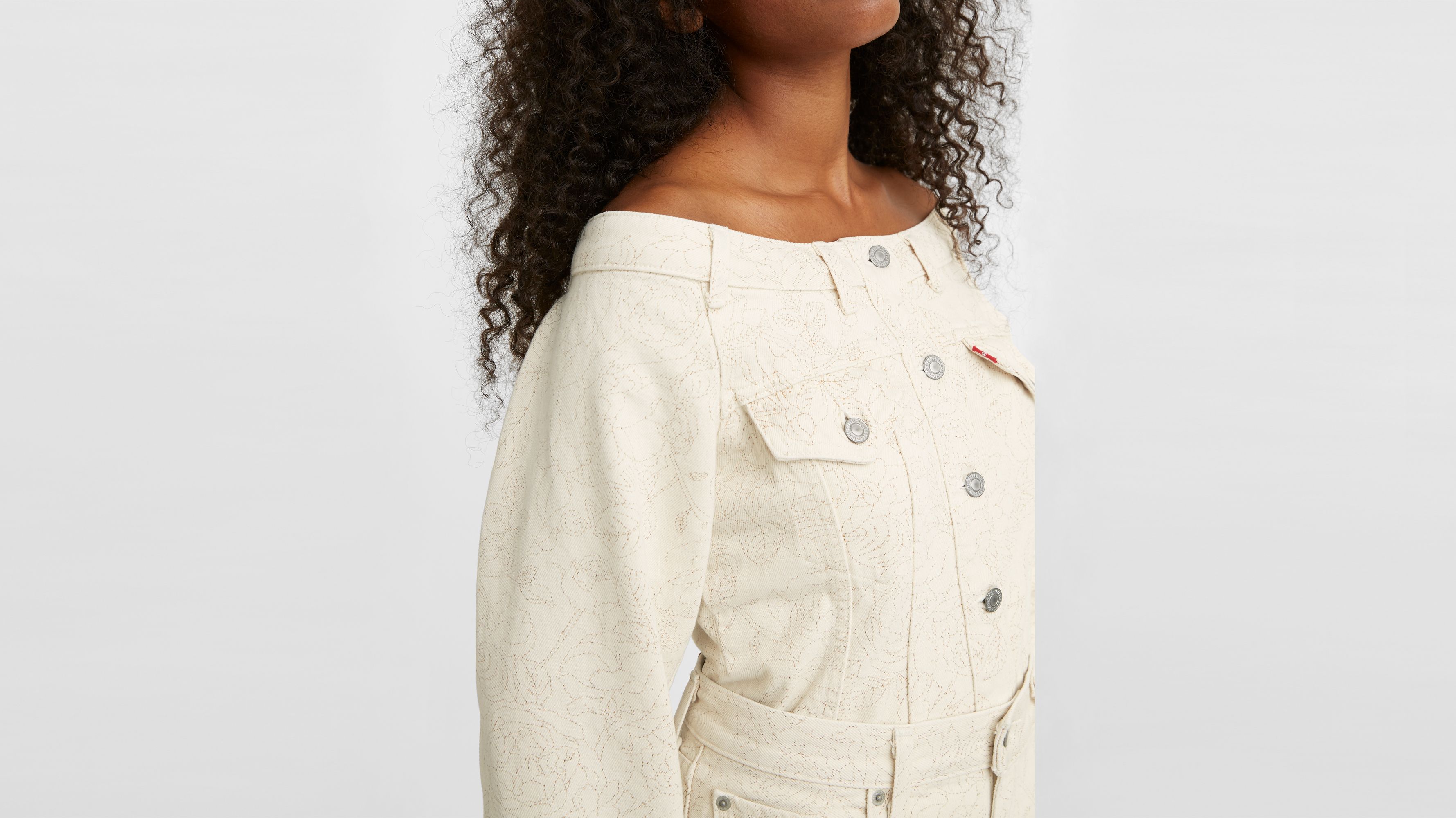 Levi's® X Ganni Off The Shoulder Top - Brown | Levi's® US