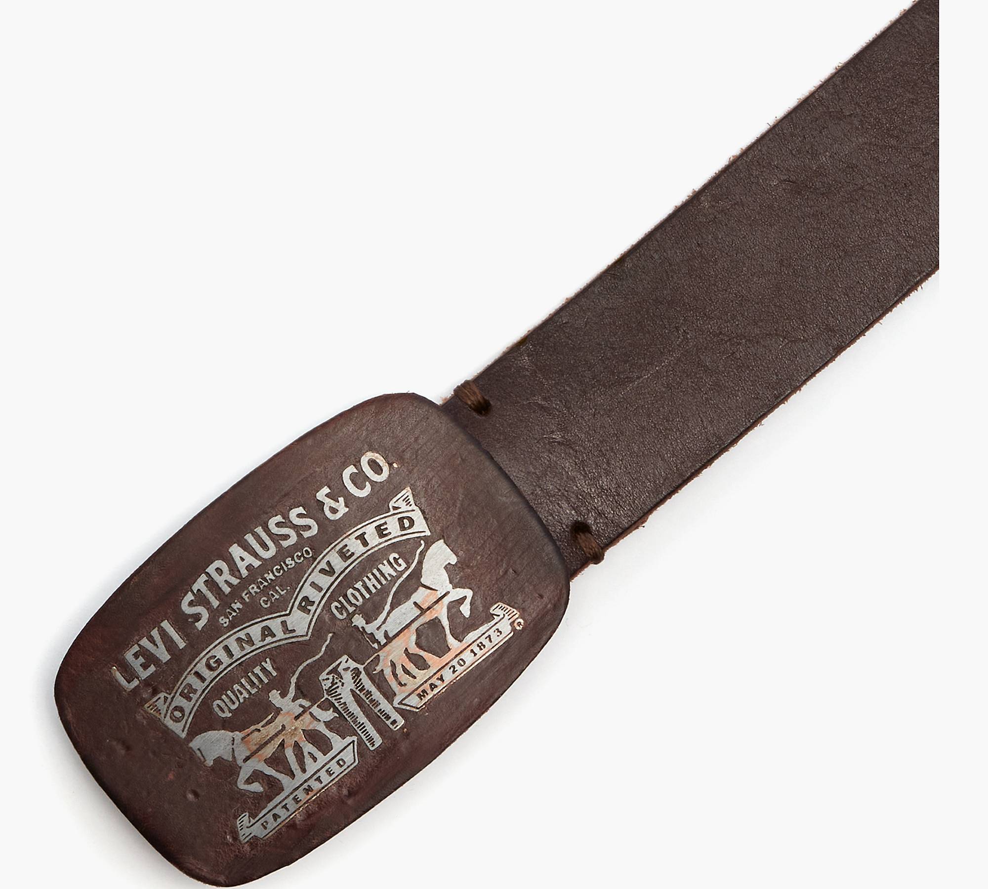 Horse Pull Buckle Leather Belt - Brown | Levi's® US