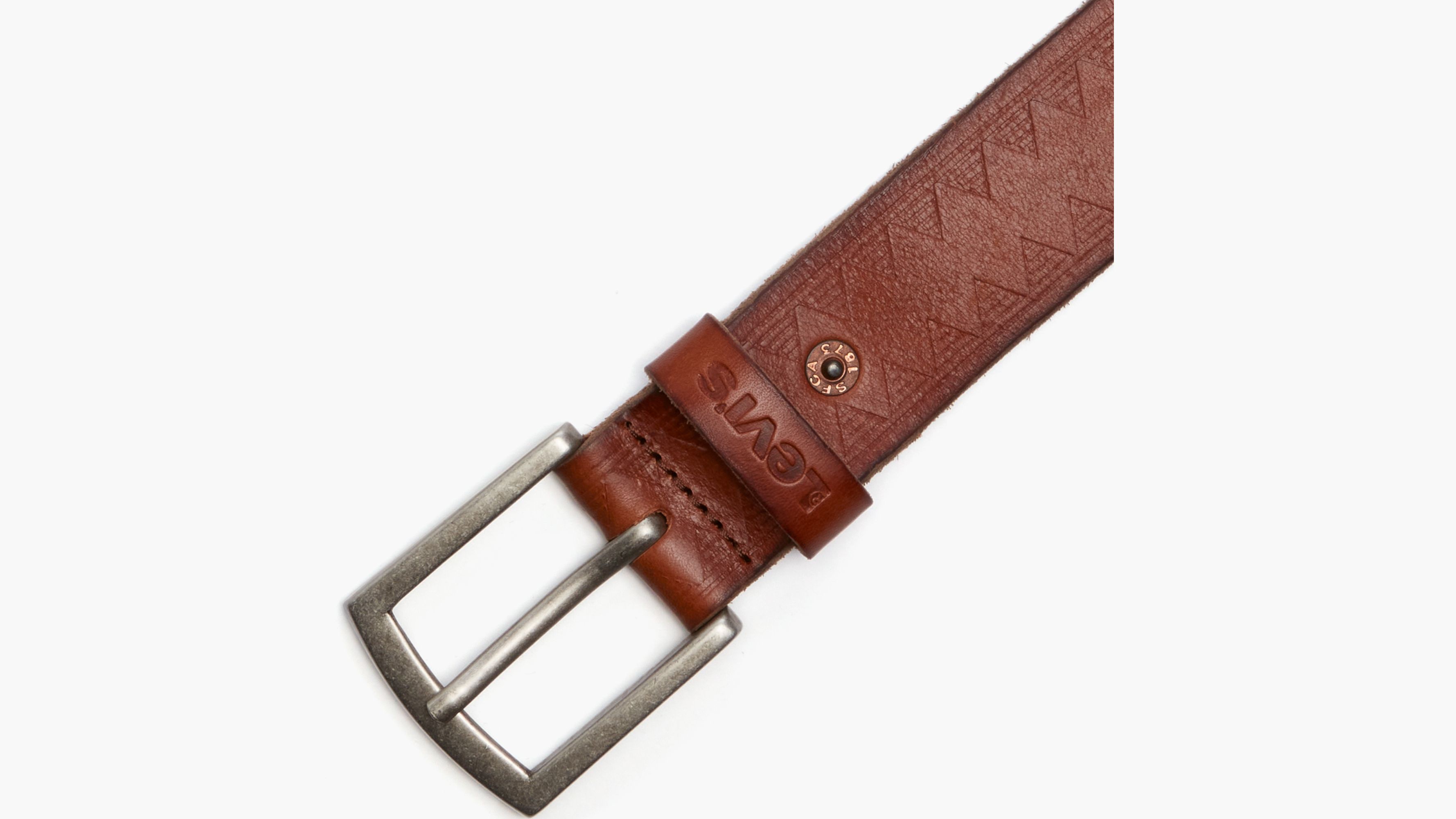 Levi's Brown Leather Waist Belt for Men
