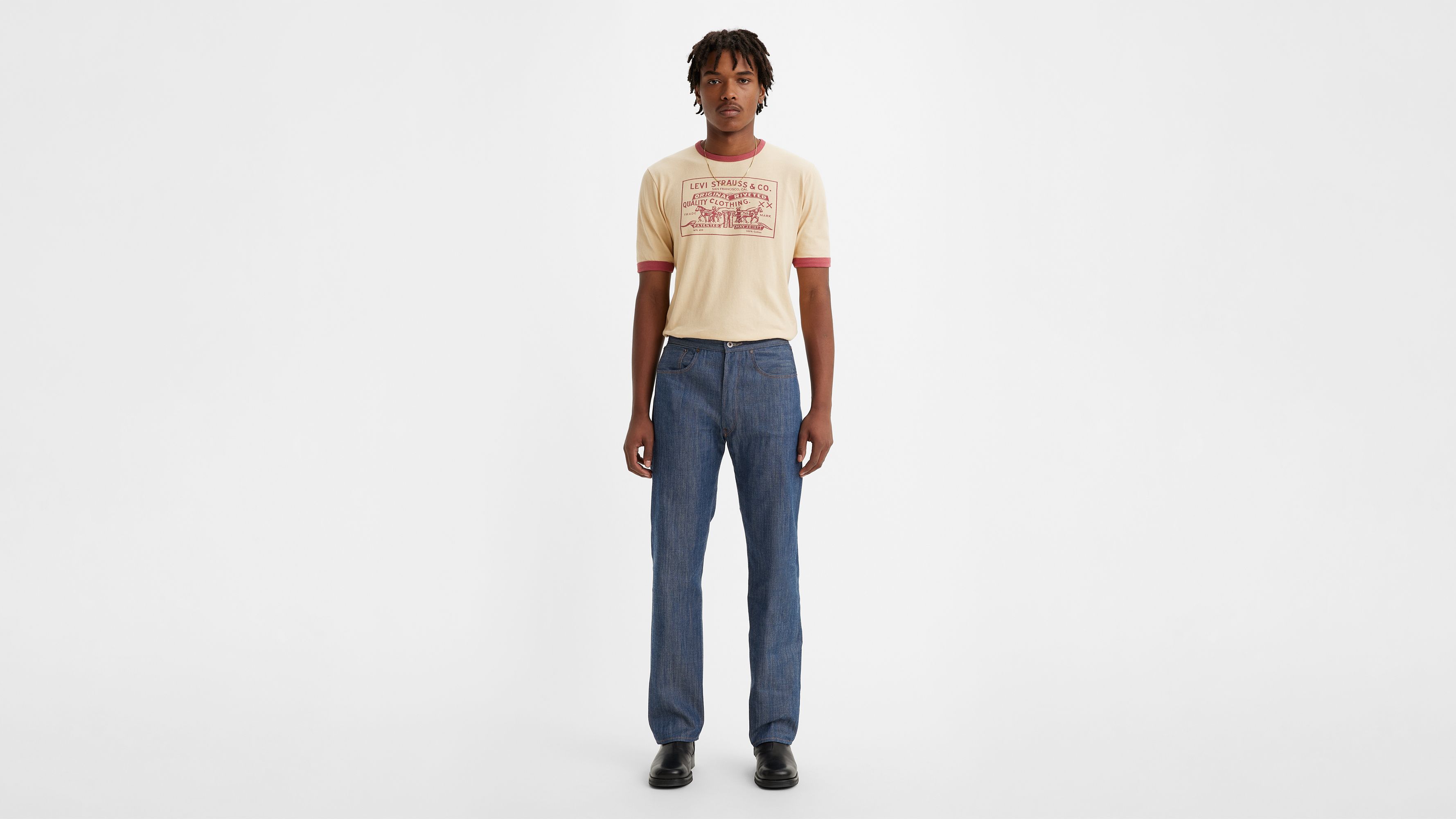 1890 Cone Mills White Oak 501® Men's Jeans - Dark Wash | Levi's