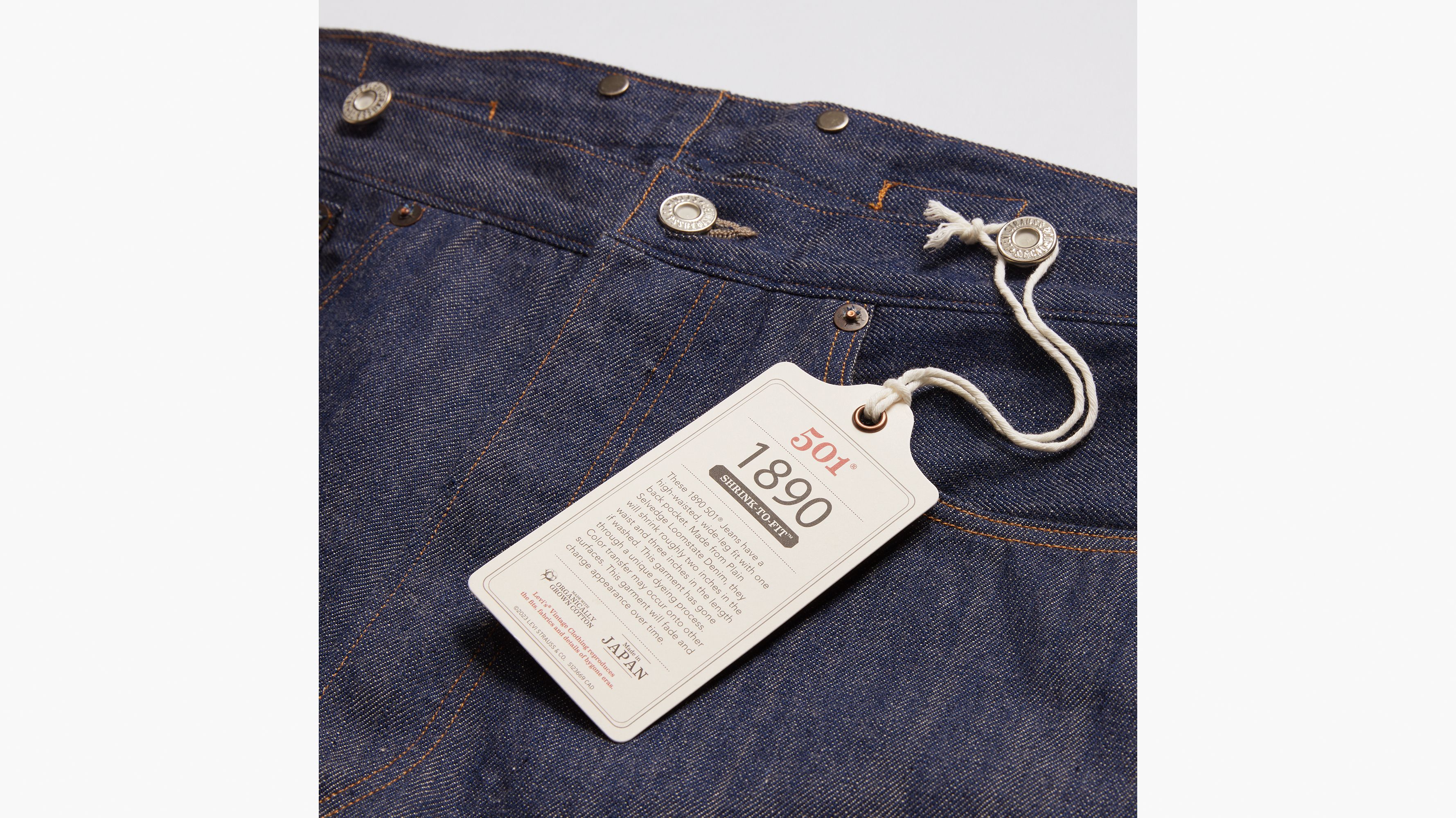 1890 501® Original Fit Selvedge Men's Jeans - Dark Wash | Levi's® US