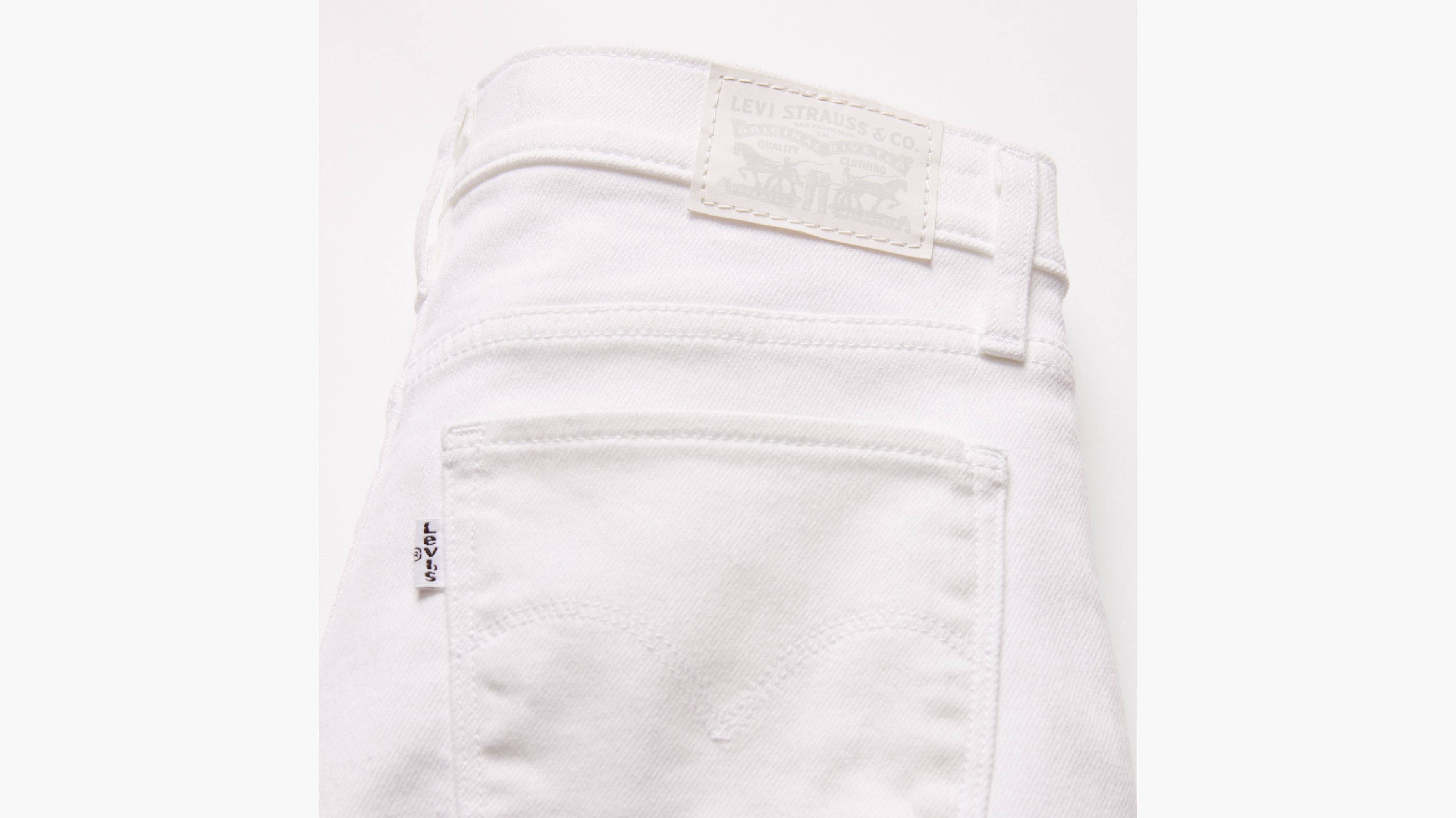 White cheap levi capris