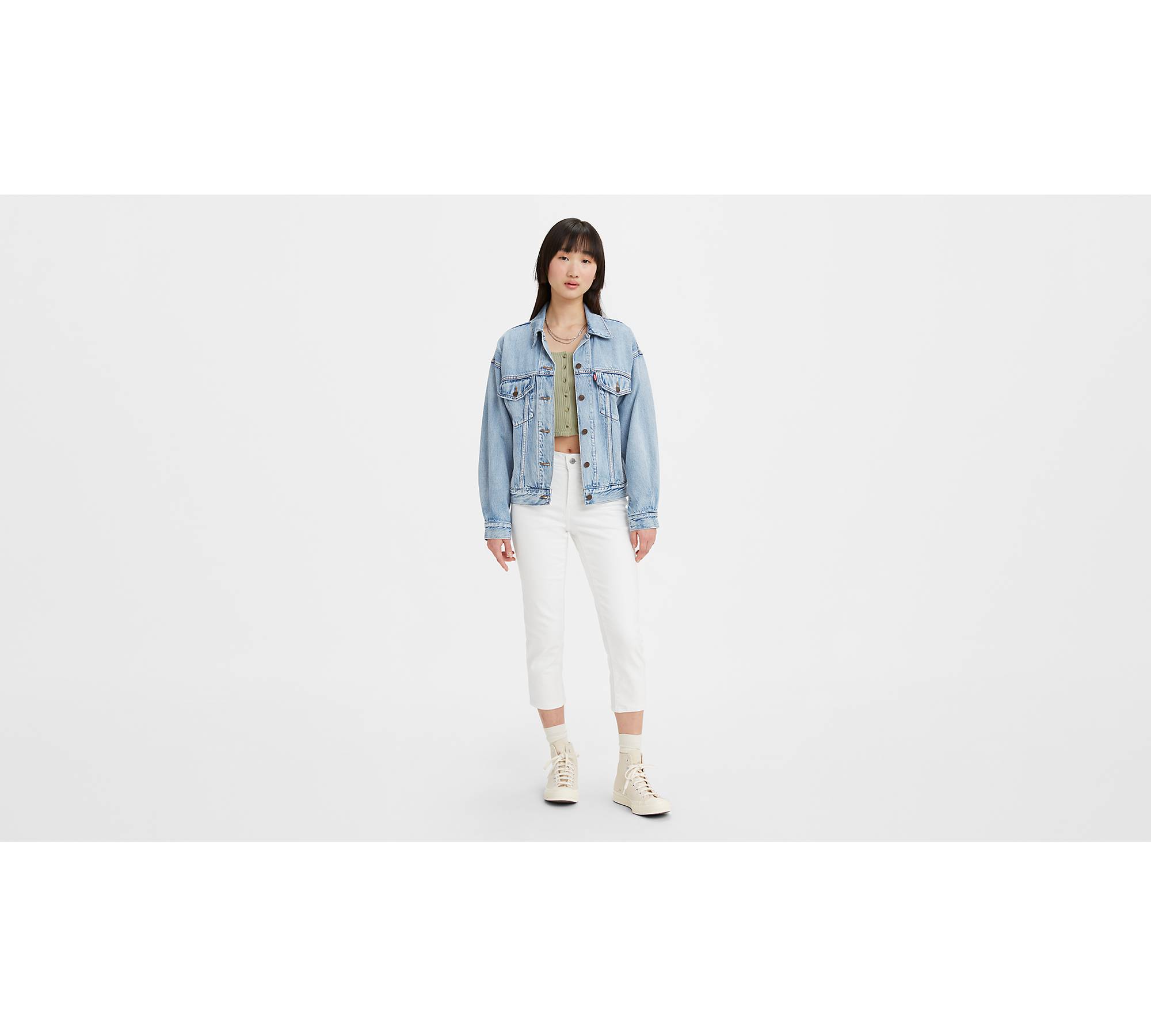 311 Shaping Skinny Capri Women\'s Jeans - White | Levi\'s® US