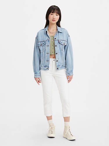 리바이스 Levi 311 Shaping Skinny Capri Womens Jeans,Soft Clean White