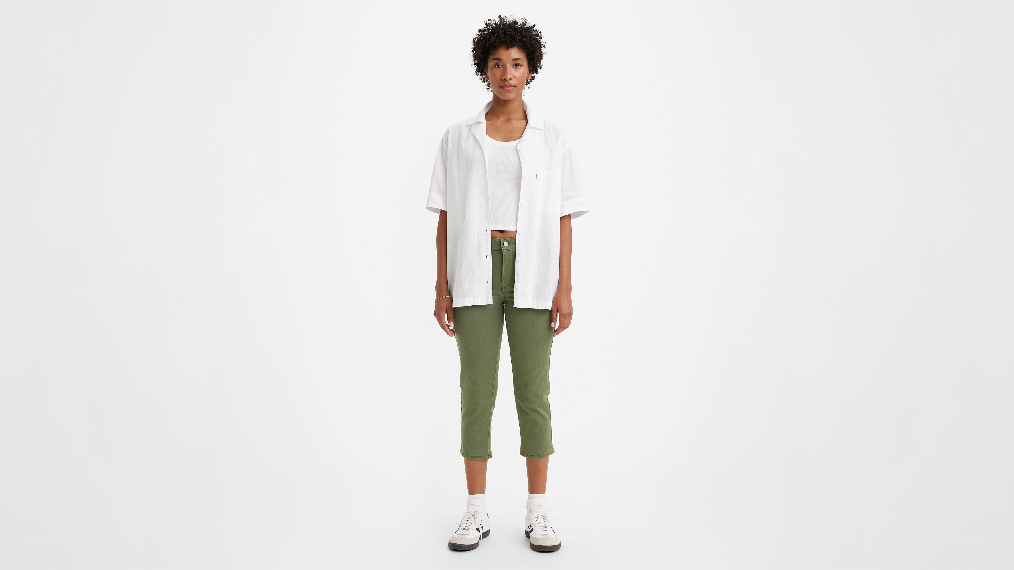 311 Shaping Skinny Capri Women\'s Jeans - Green | Levi\'s® US | Slim-Fit Jeans