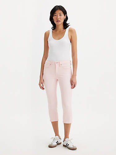 리바이스 Levi 311 Shaping Skinny Capri Womens Jeans,Mauve Chalk - Pink