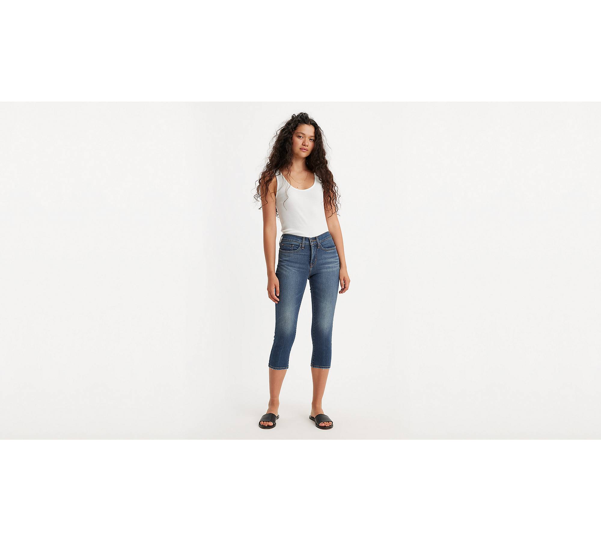  Levis Womens Plus Size 311 Shaping Capri Jeans