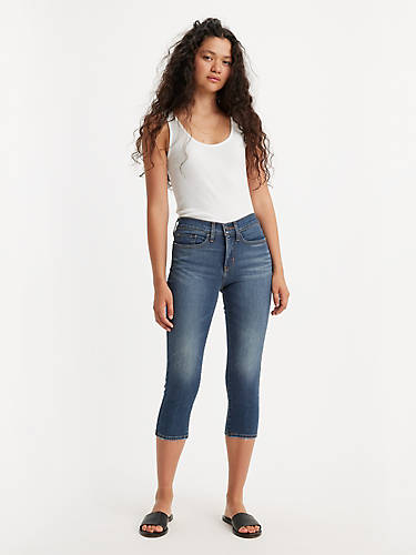 리바이스 Levi 311 Shaping Skinny Capri Womens Jeans,Dark Wash