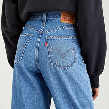 High Waisted Straight Women's Jeans - Medium Wash