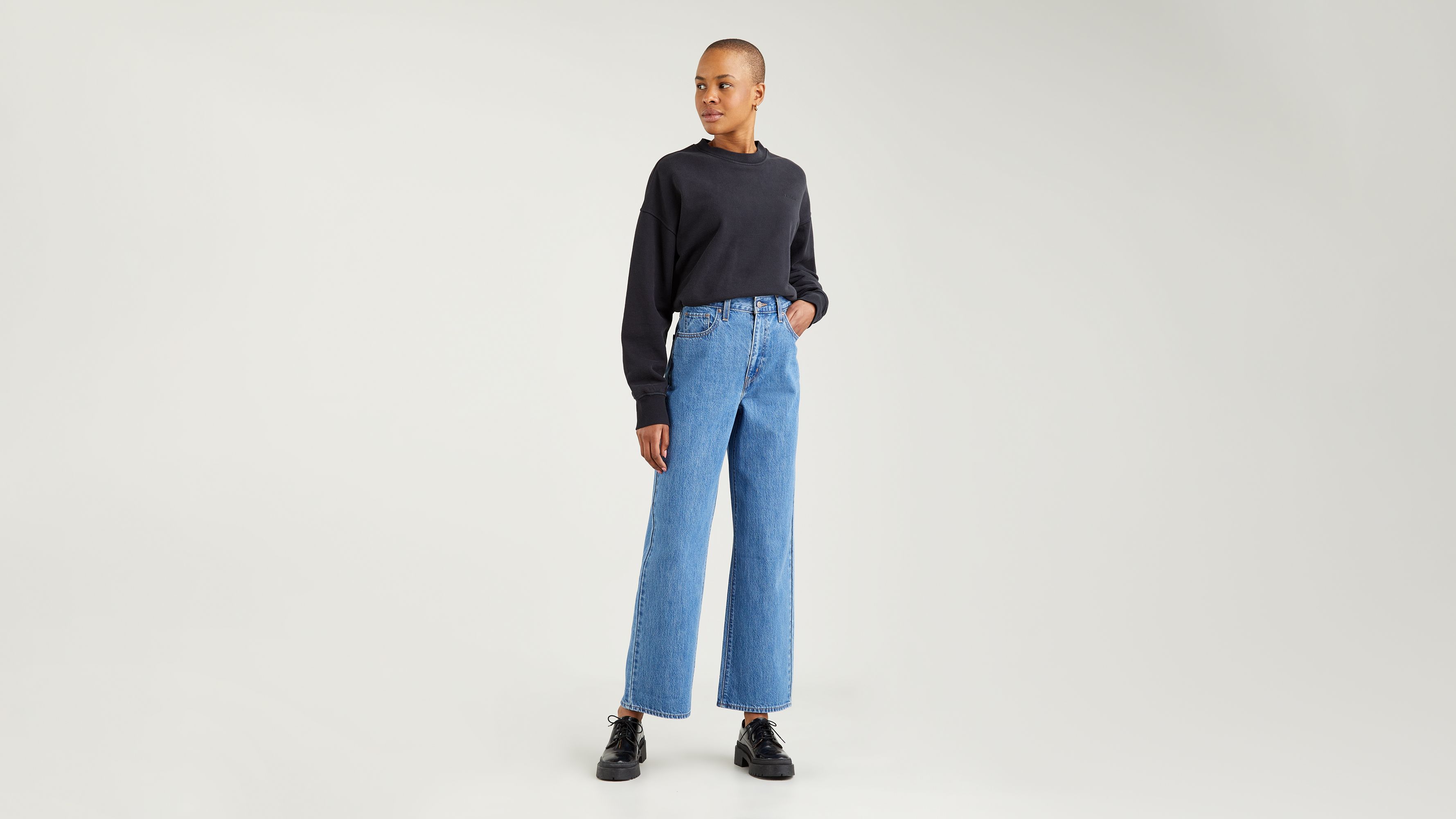 High-waisted Straight Jeans - Blue | Levi's® NO
