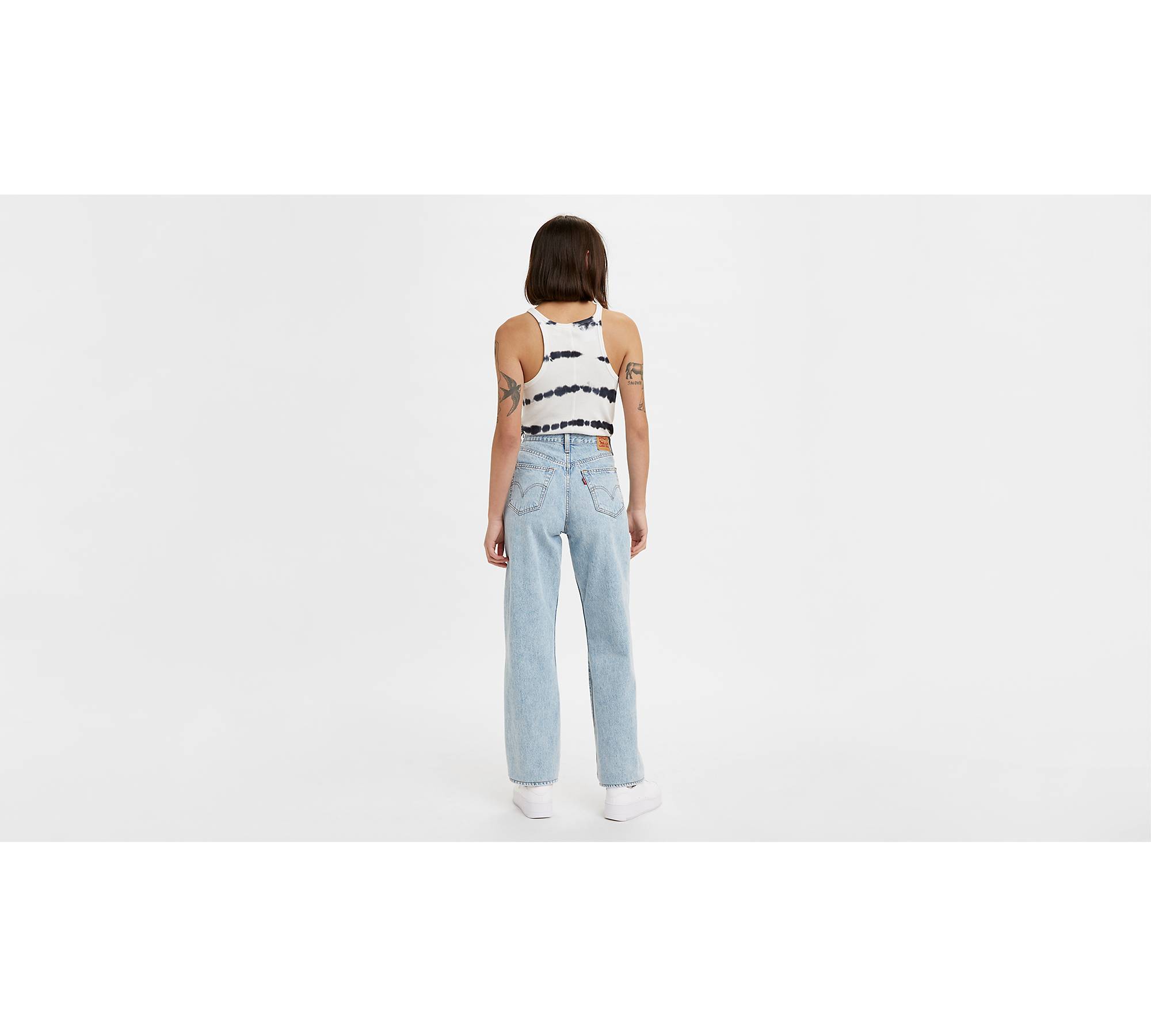 High Waisted Taper Women's Jeans - Light Wash