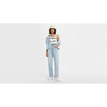 High-Waisted Straight Jeans 1