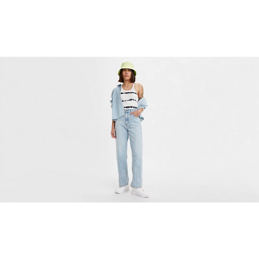 High-Waisted Straight Jeans 1