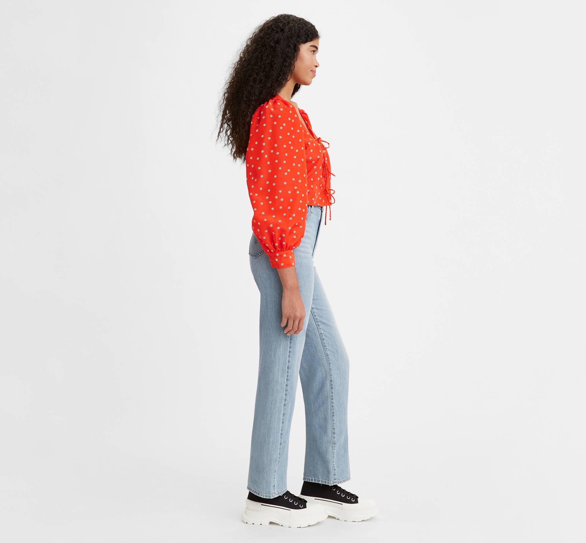 High Waisted Straight Jeans - Blue | Levi's® XK
