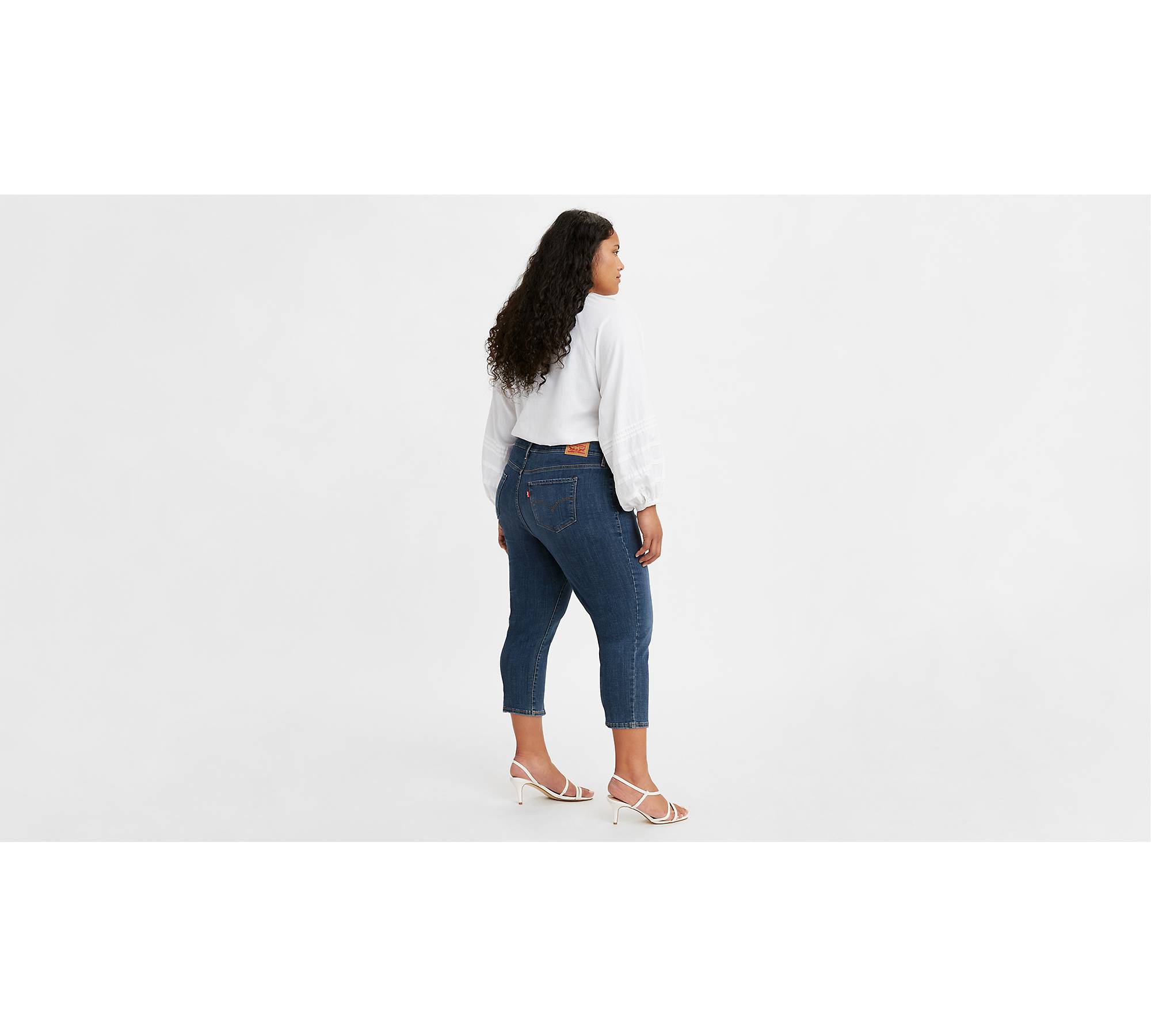 Women's Pants High Waist Jeans Plus Size Feminino Pants Capri