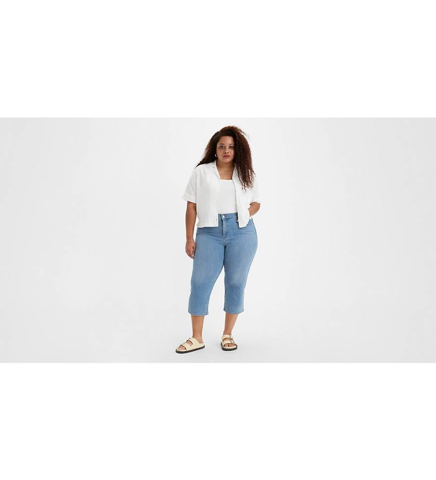 Plus Size Jeans for Women Tapered Women Denim Jeans Pants Curvy