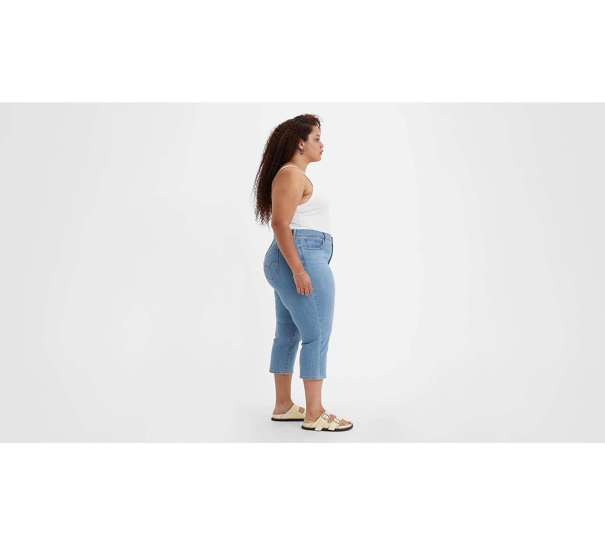 Hydraulic Denim Pants Women's 36X17 Capri Cropped Classic Fit Stretch Jeans