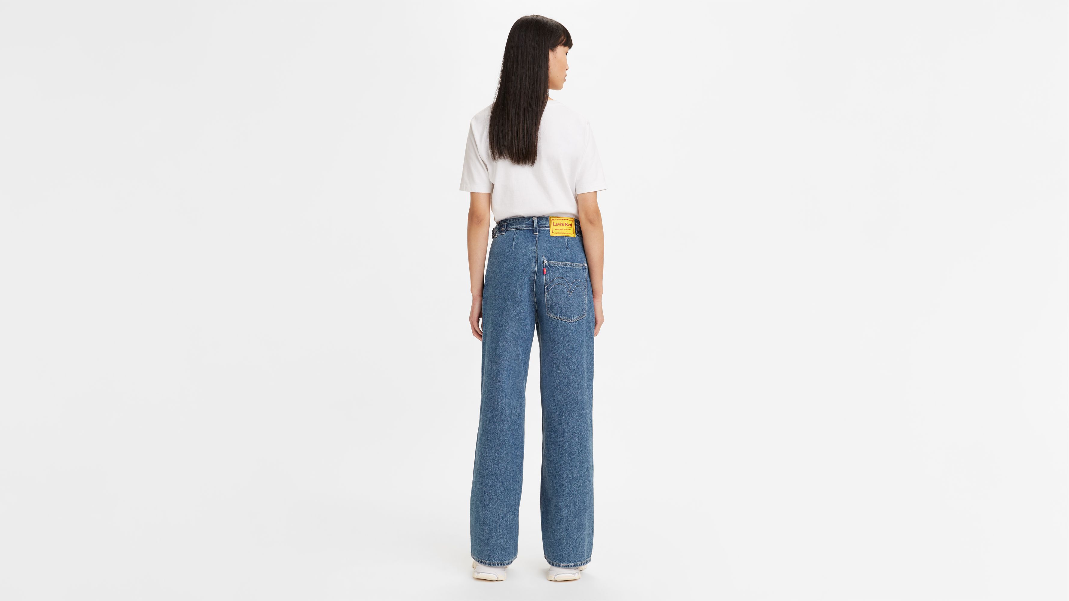 levi's red low loose work pants