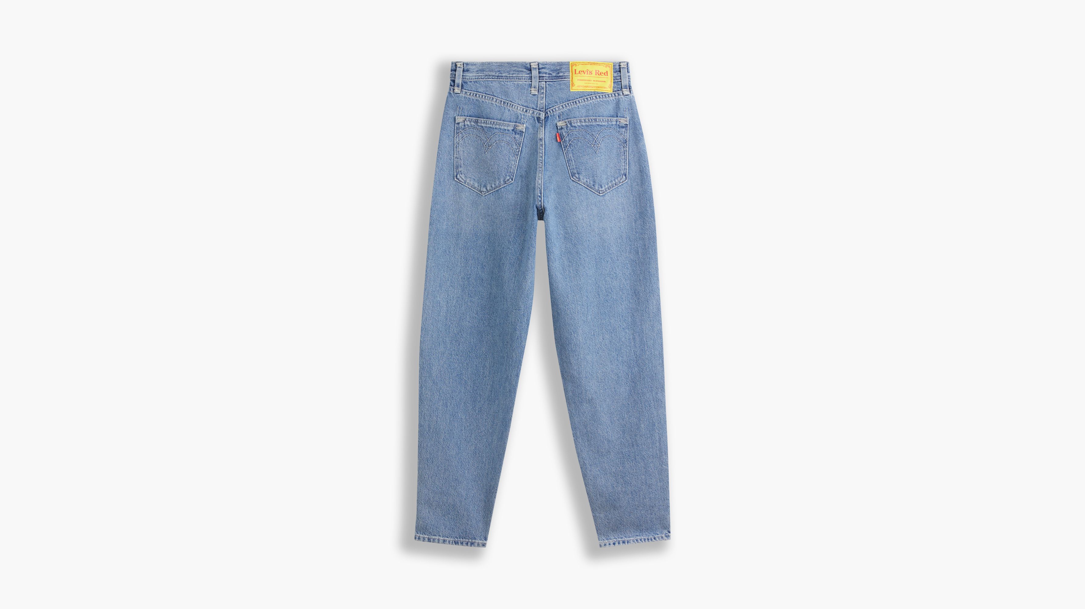 High Loose Tapered Jeans - Blue