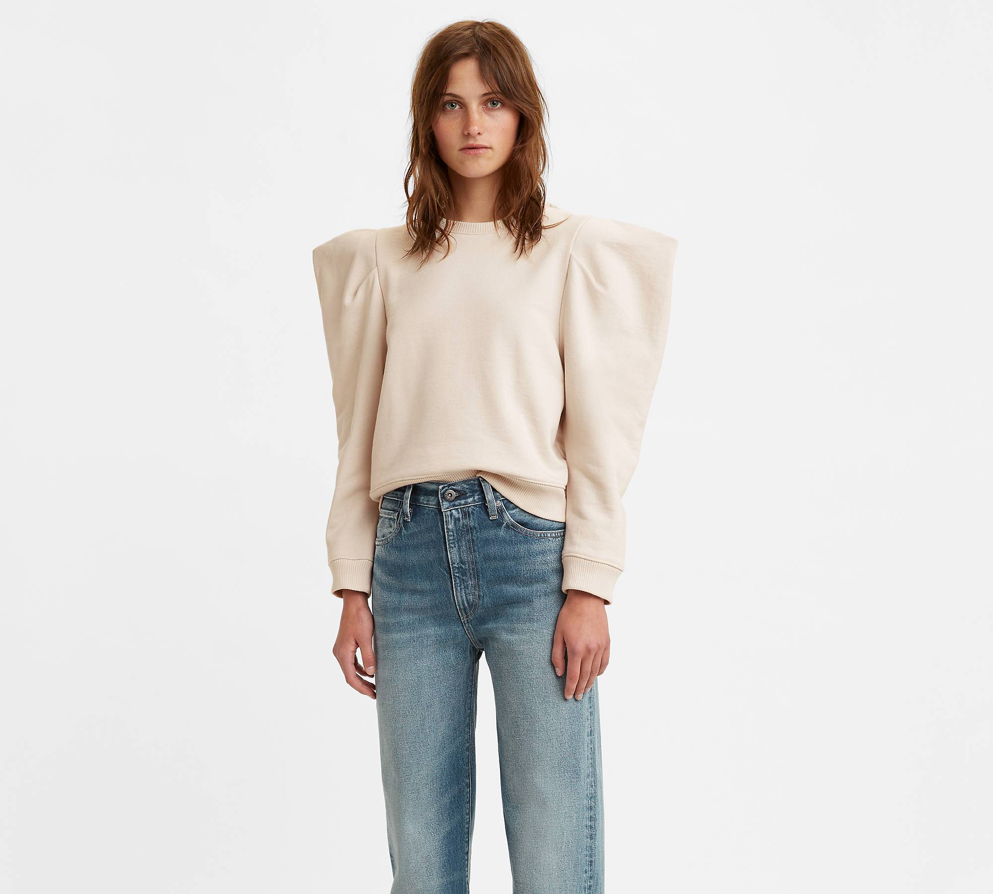 Levi's® Made & Crafted® Angle Sleeve Top - Neutral | Levi's® DE