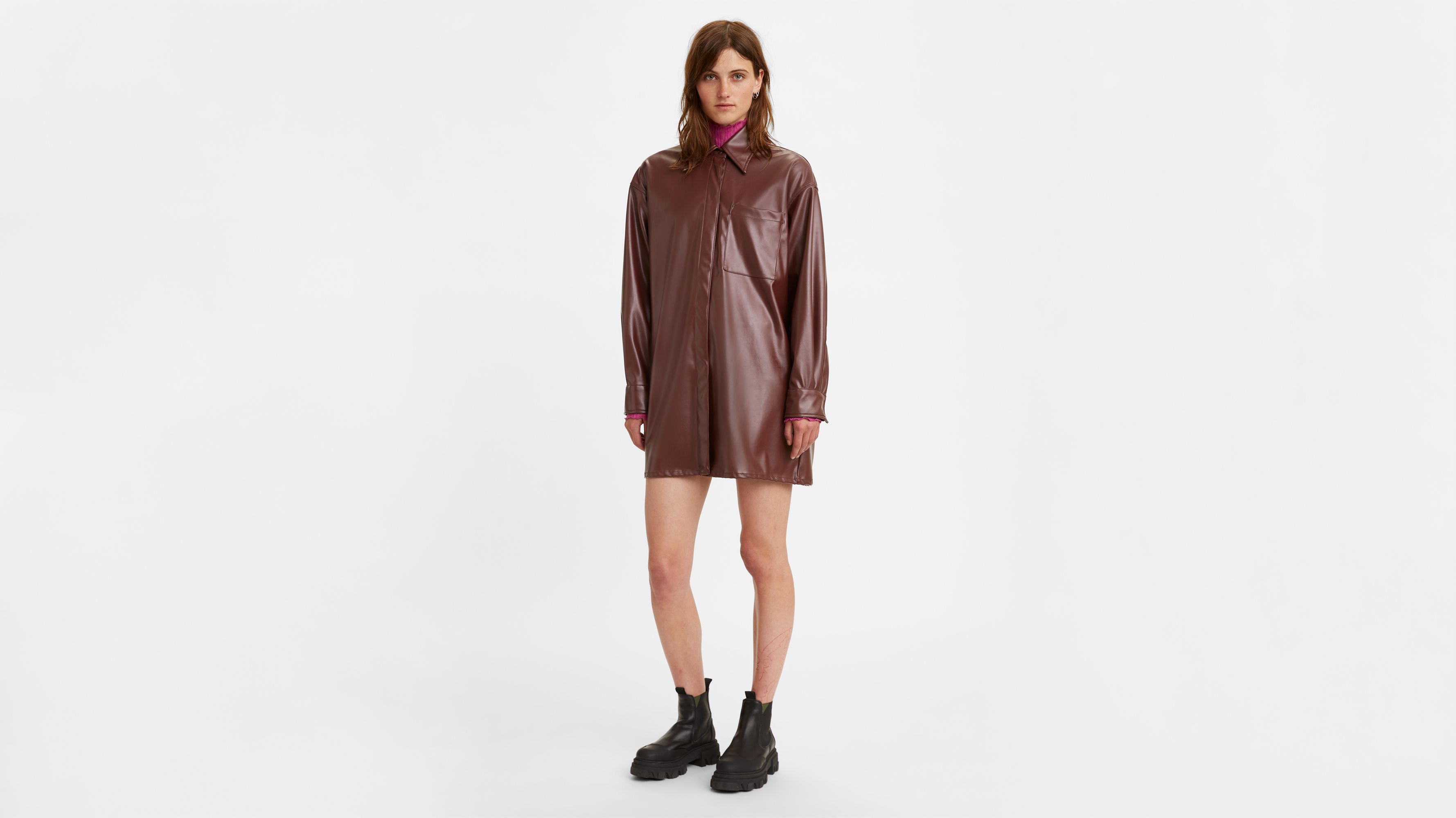 Shirring Shirt Dress 2