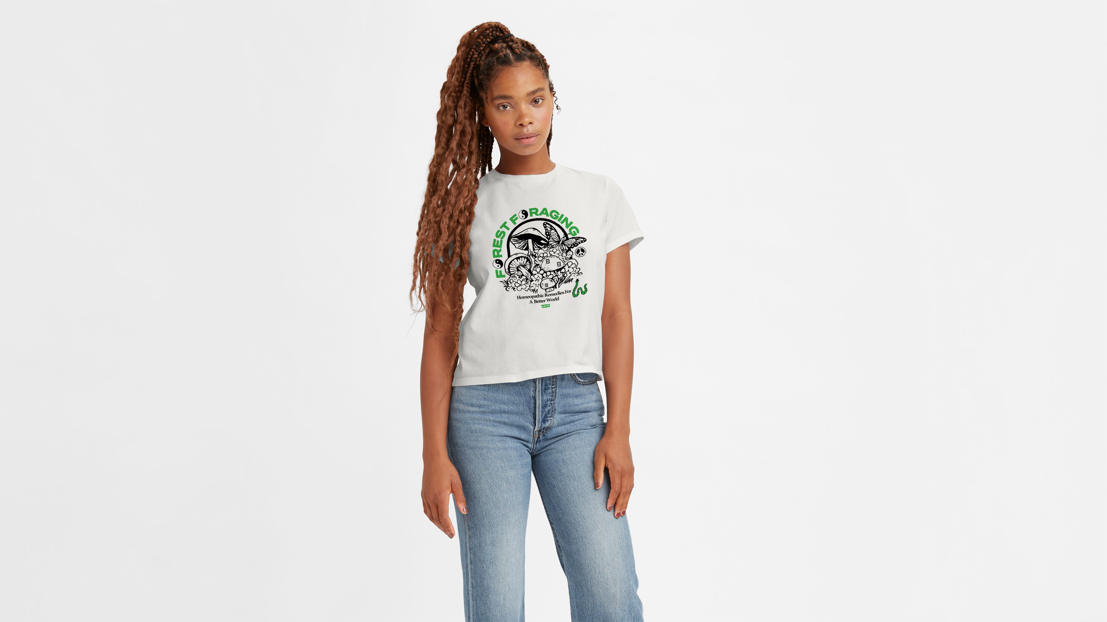 white levis t shirt womens