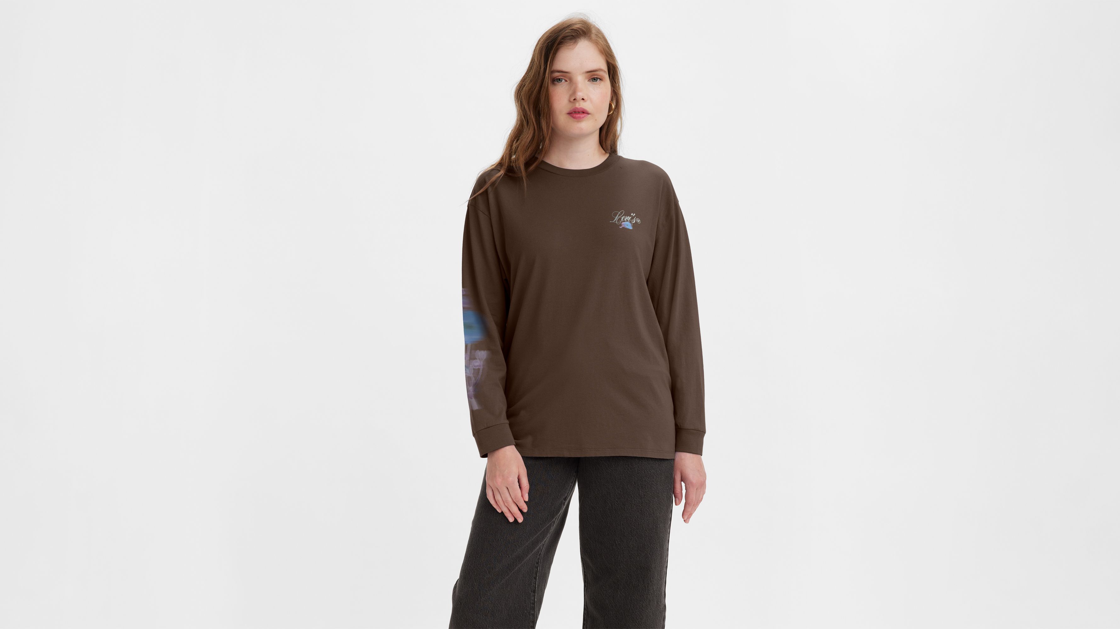 Graphic Long Sleeve Reese Tee Brown Levi's® US
