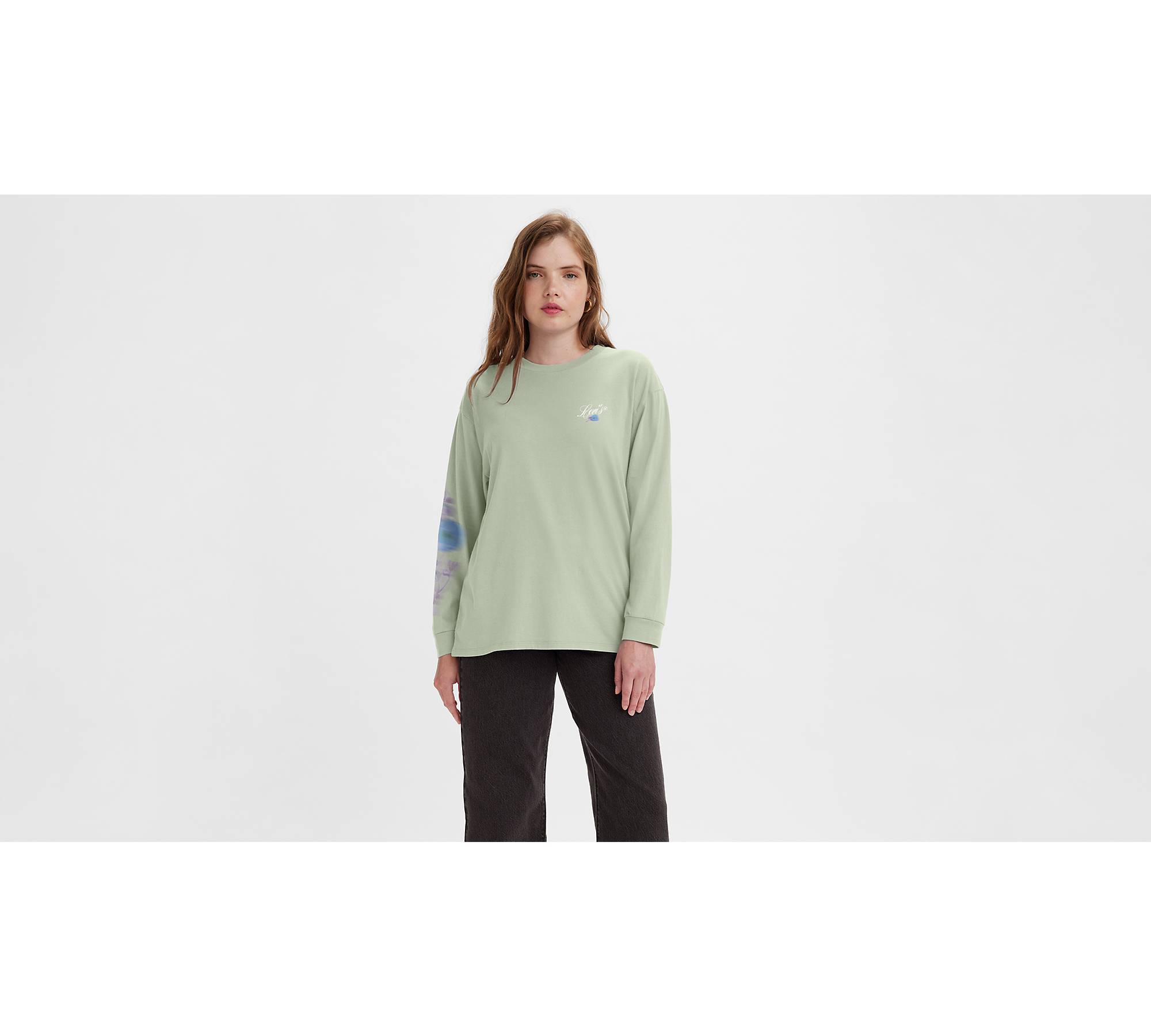 Graphic Long Sleeve Reese Tee - Green | Levi's® US