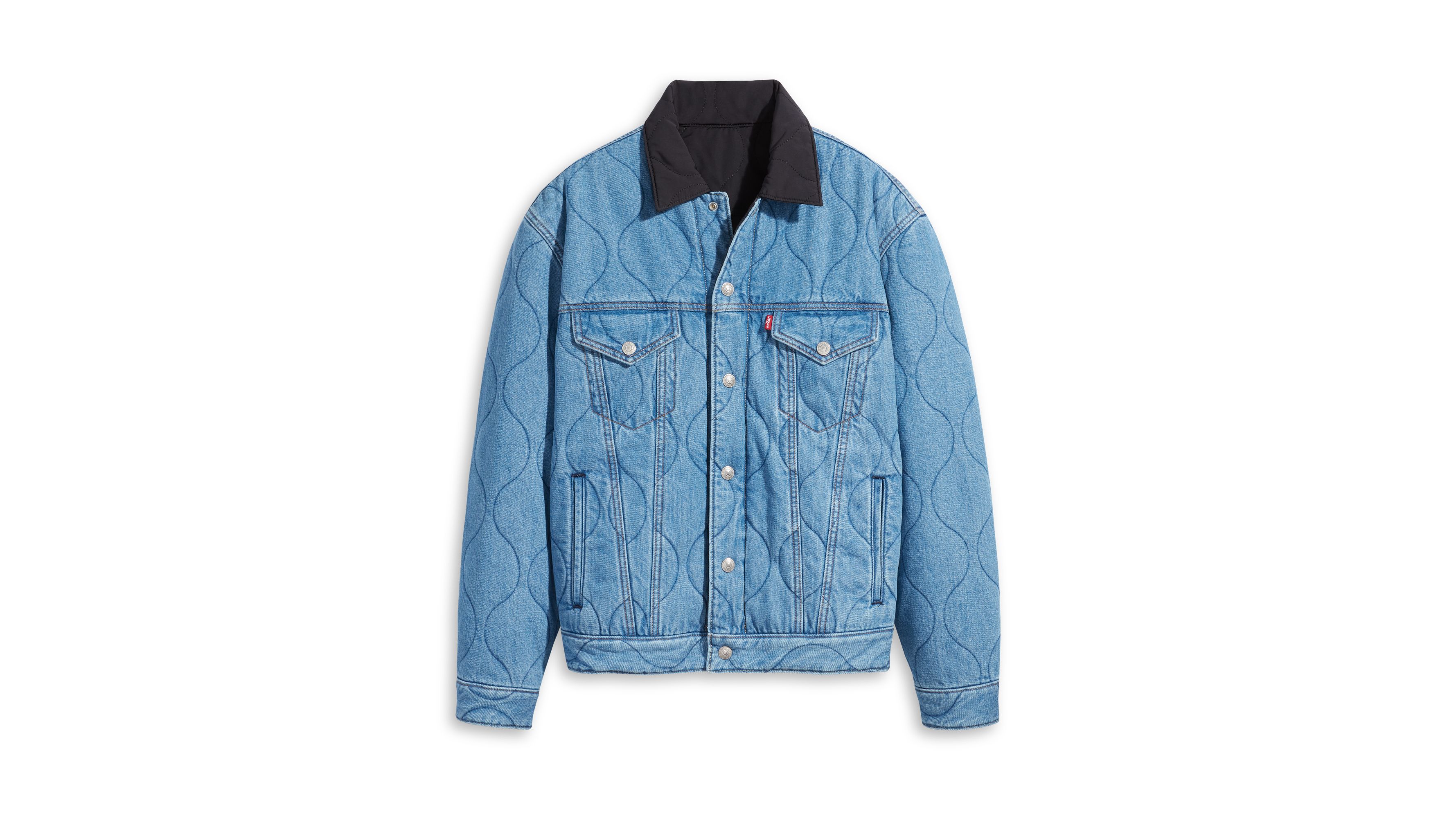 Relación caballo de fuerza Inspector Levi's® X Disney Padded Trucker Jacket - Medium Wash | Levi's® US