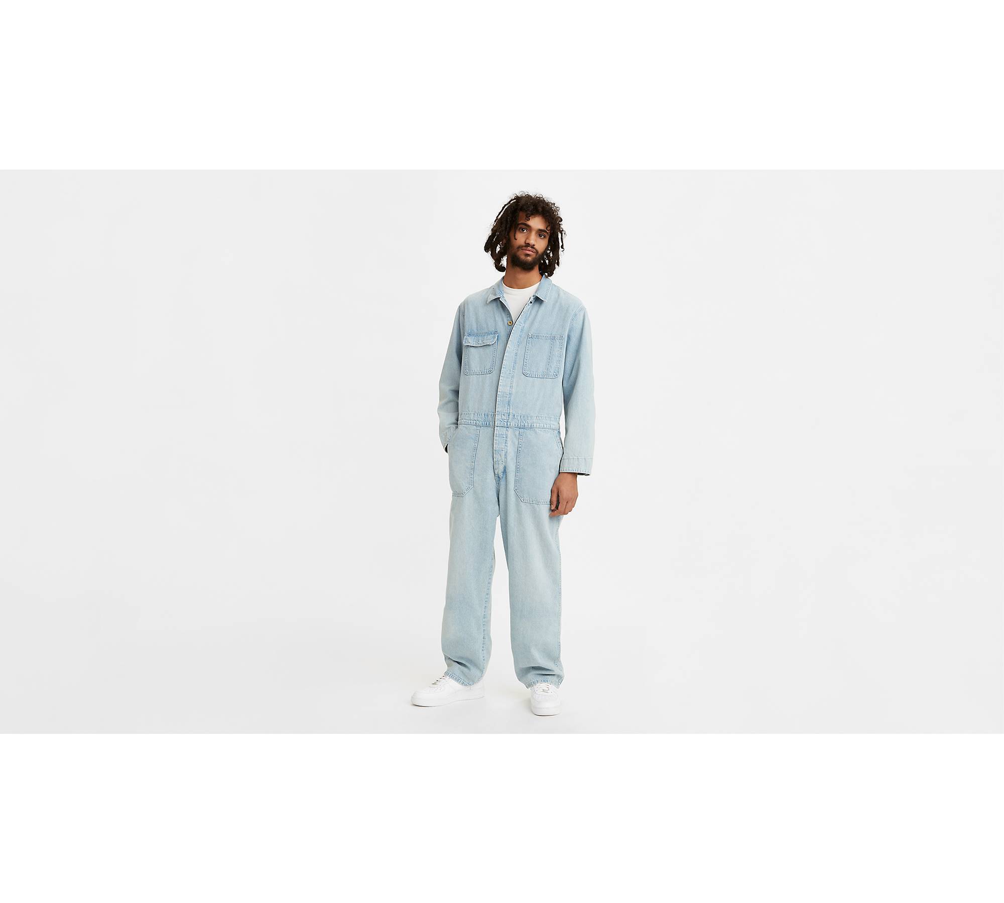 Special Size 100% Cotton Coverall Concealed Button Front