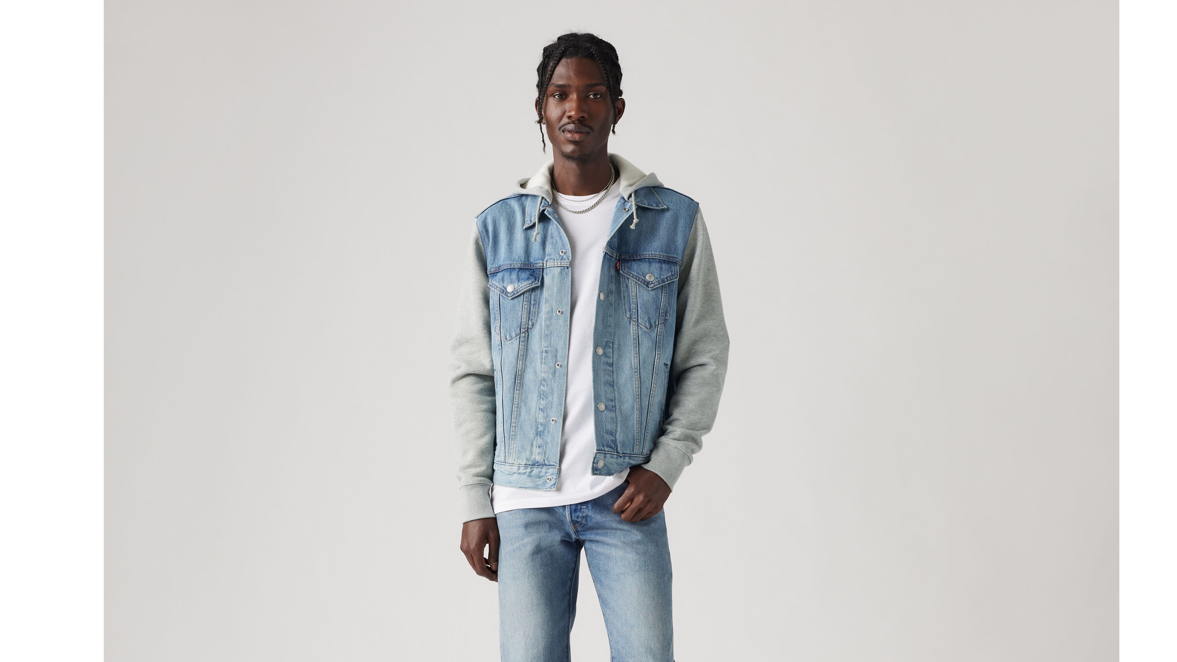 Hybrid Hoodie Trucker Jacket - Medium Wash | Levi's® US