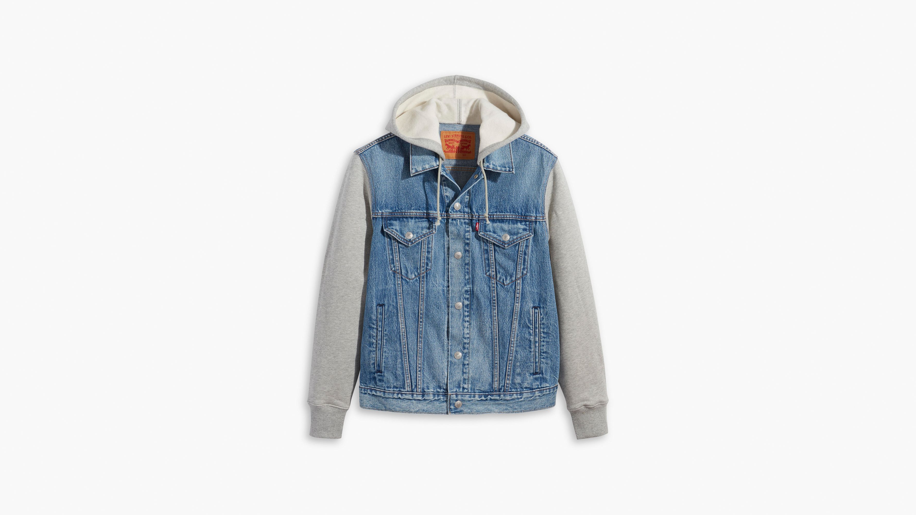 Levi's men's hybrid store hooded trucker jacket