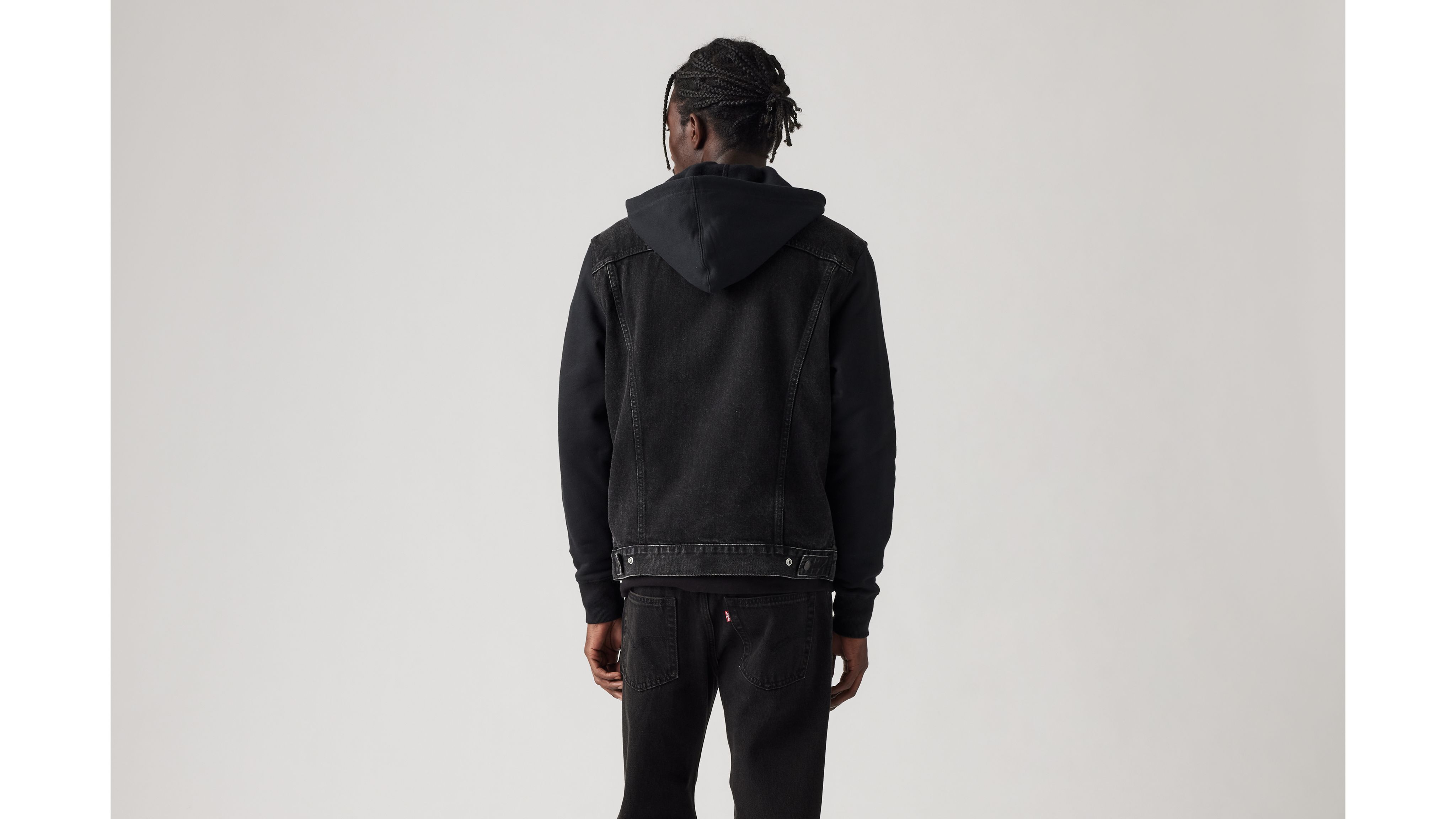 Black discount hoodie jacket