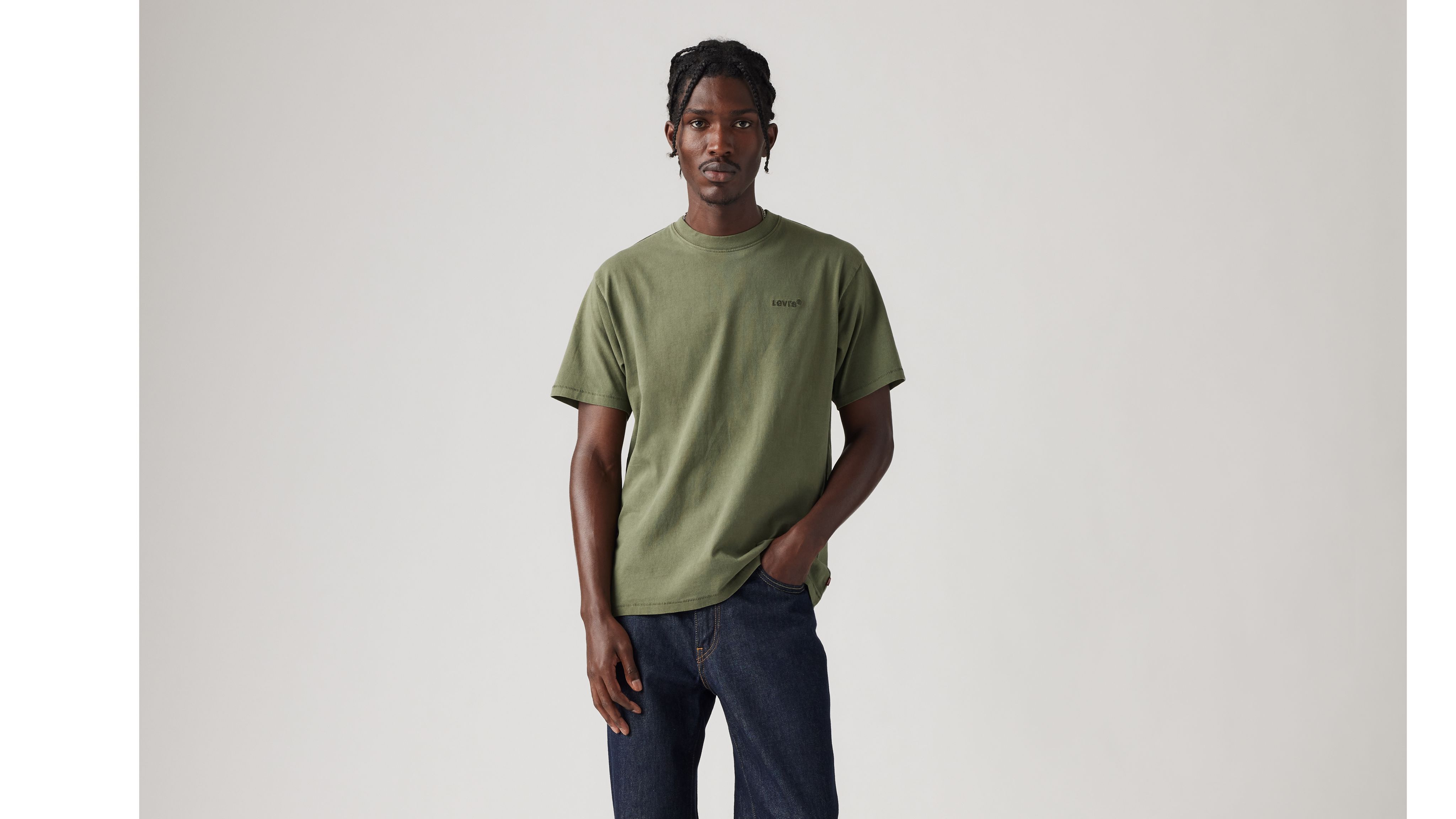 Buy LEVIS Green Solid Cotton Linen Blend Mens Shirt