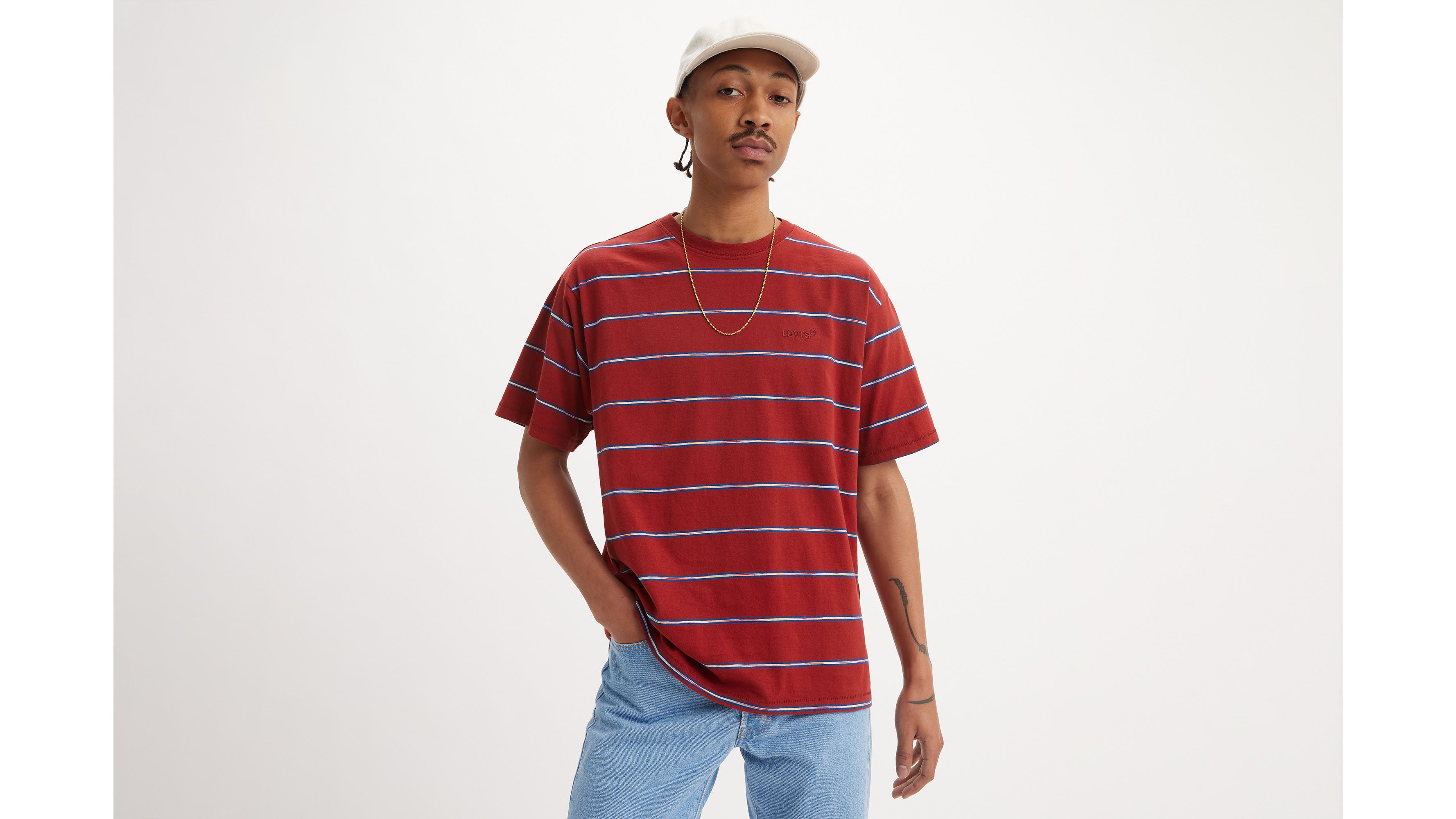 striped t shirt red and white