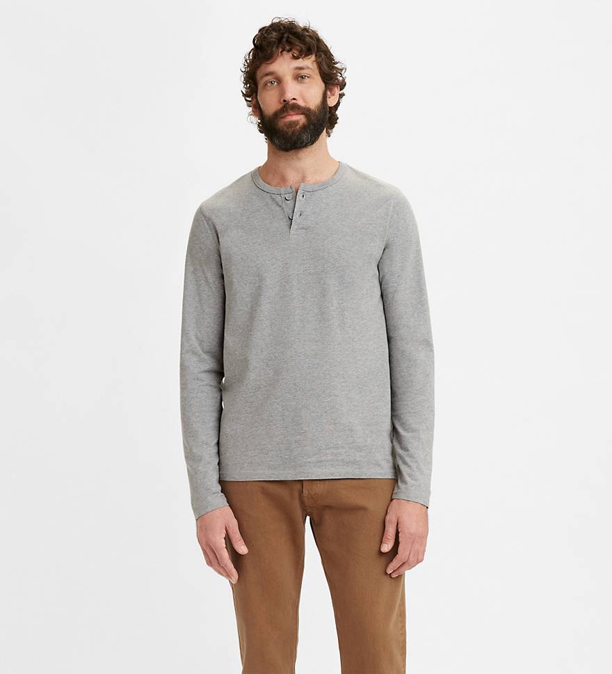 Long Sleeve Jersey Henley T-shirt - Grey | Levi's® US