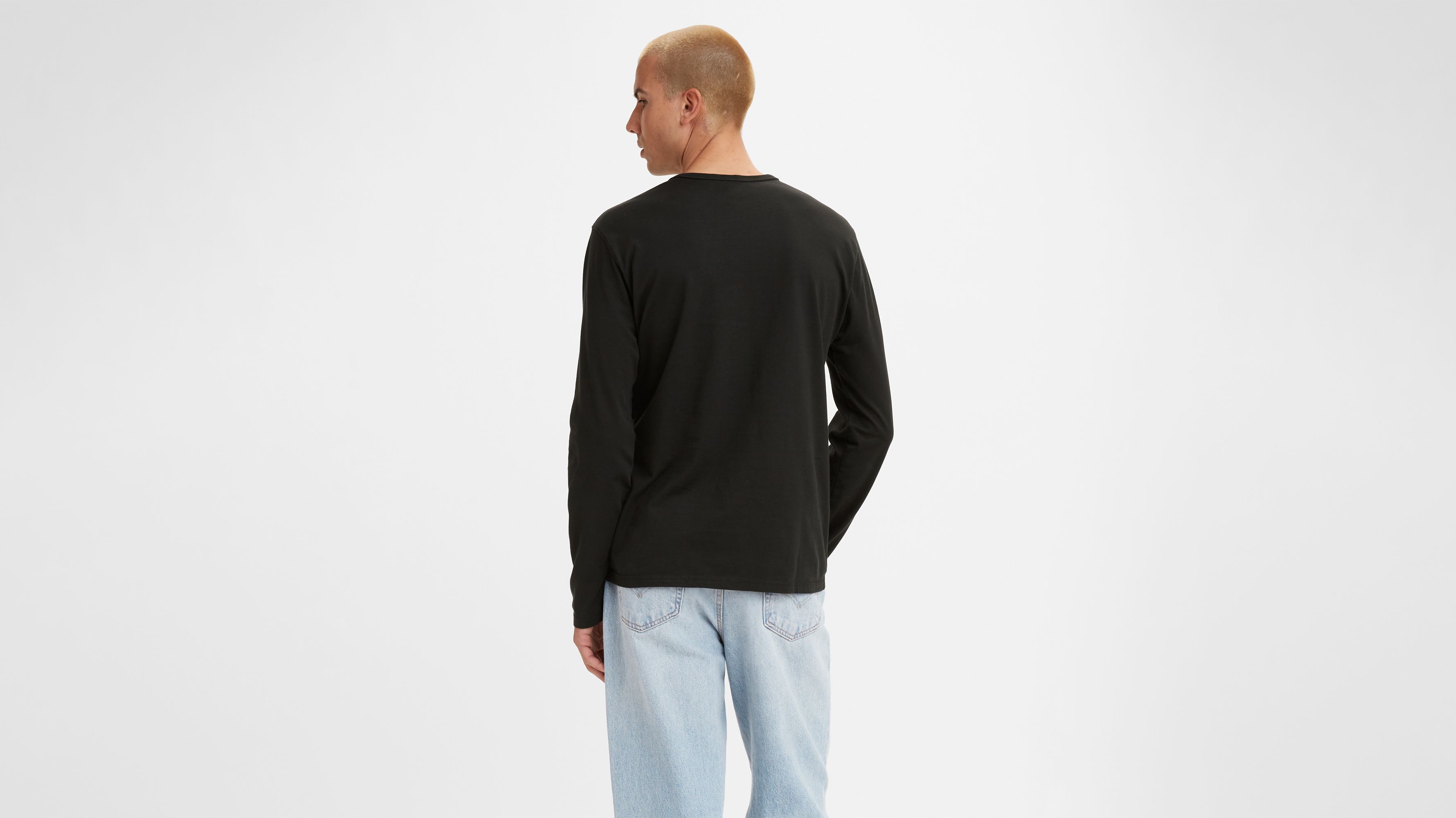 Long Sleeve Jersey Henley T-Shirt 2