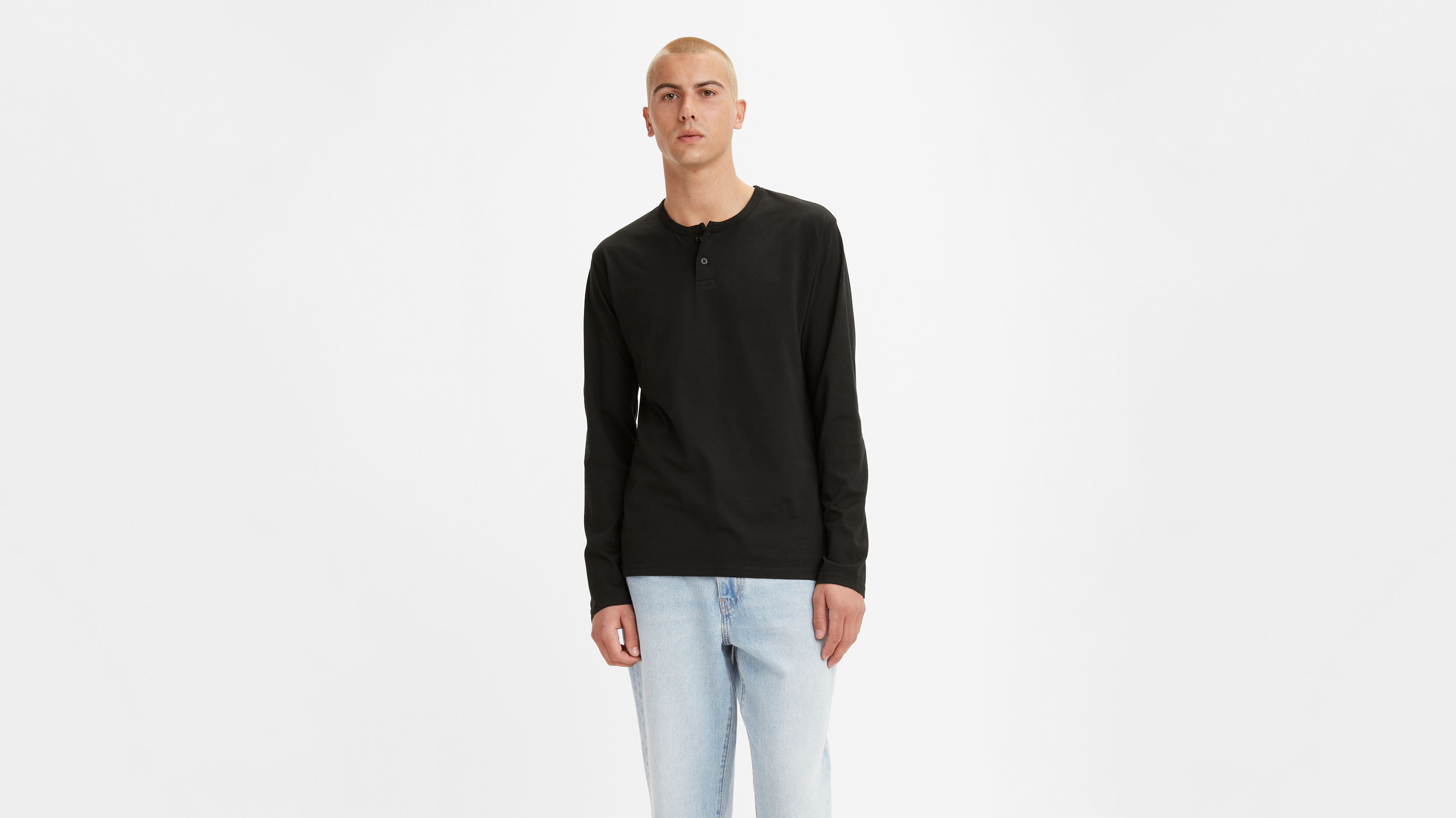 kollektion antyder Illusion Long Sleeve Jersey Henley T-shirt - Black | Levi's® US