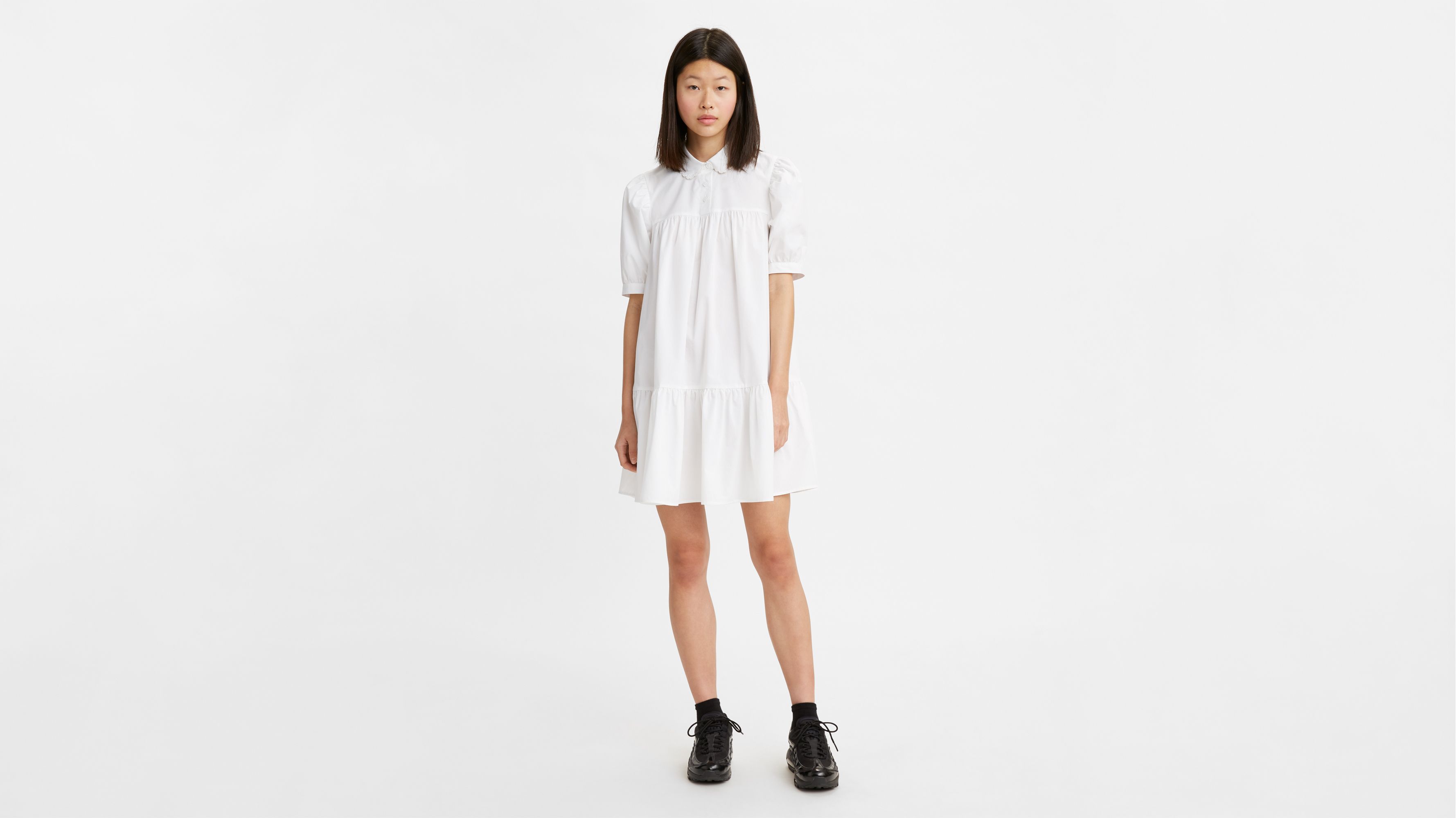 Johannah Puf Sleeve Trapeze Dress 1