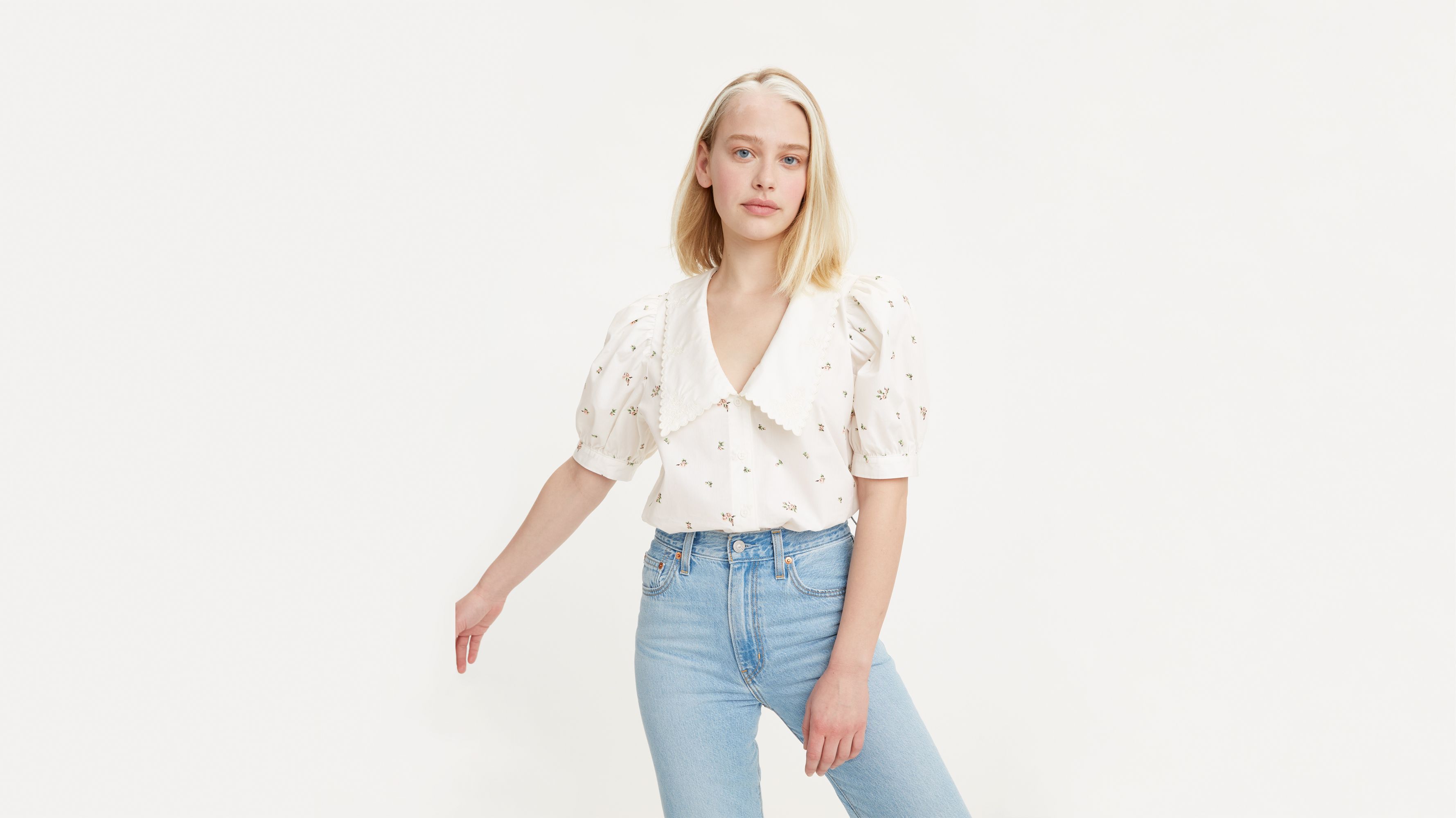 Royce Collar Puff Sleeve Top - Multi-color | Levi's® CA